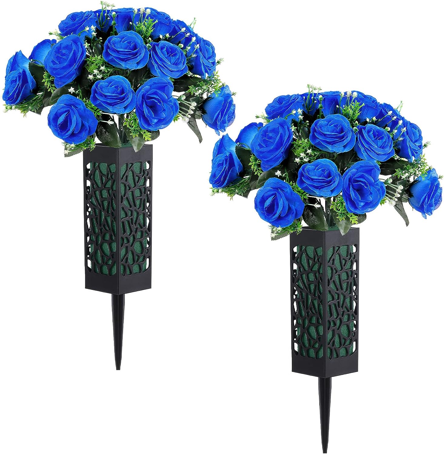 2 Bunch 36 Heads Artificial Rose Cemetery Flowers [...]