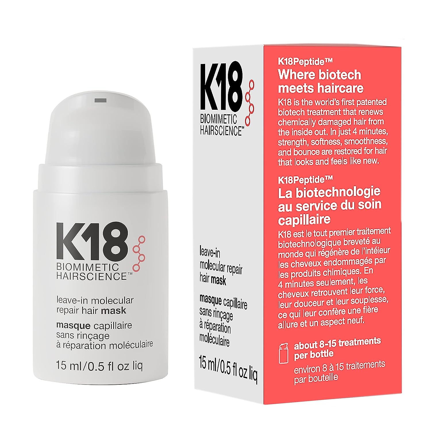 K18 Leave-In Repair Hair Mask Treatment to Repair Dry [...]