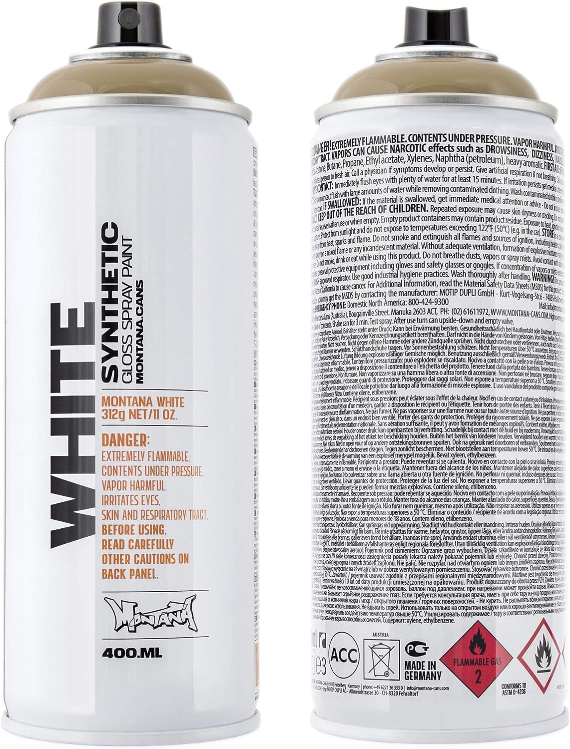 Montana Cans Montana White Color Spray Paint, 400 Ml, [...]