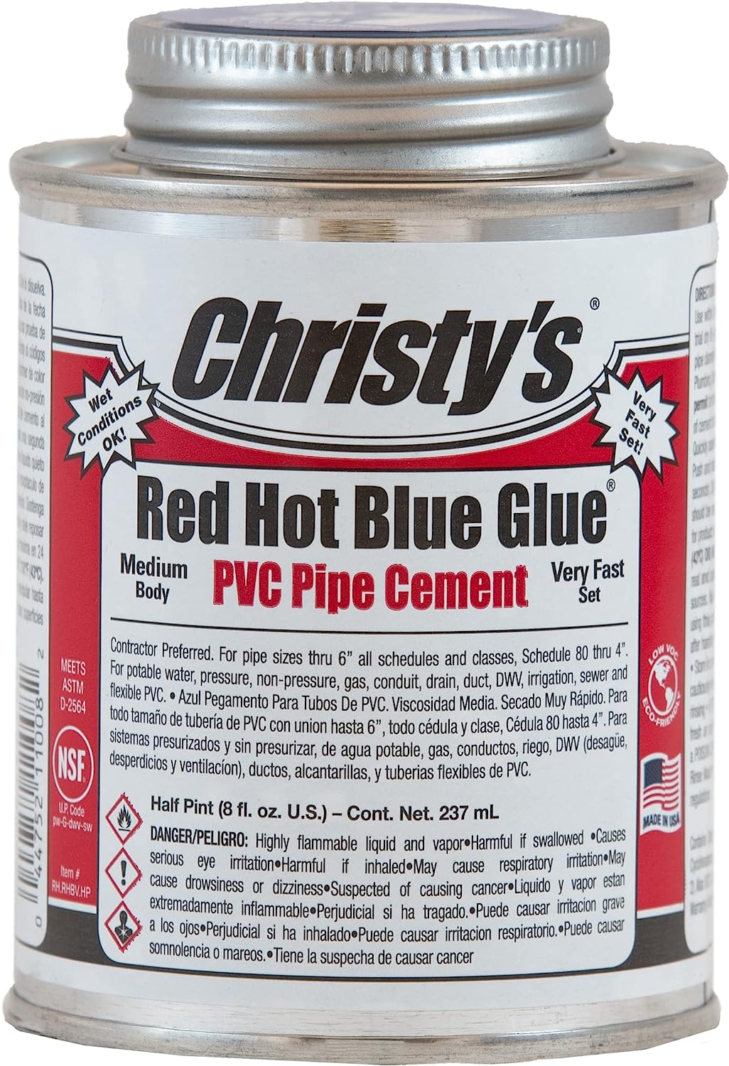 Christy's Red Hot Blue Glue PVC Cement - Medium Body, [...]