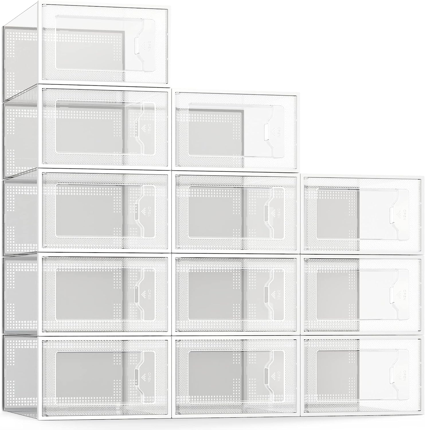 SEE SPRING Large 12 Pack Shoe Storage Box, Clear [...]