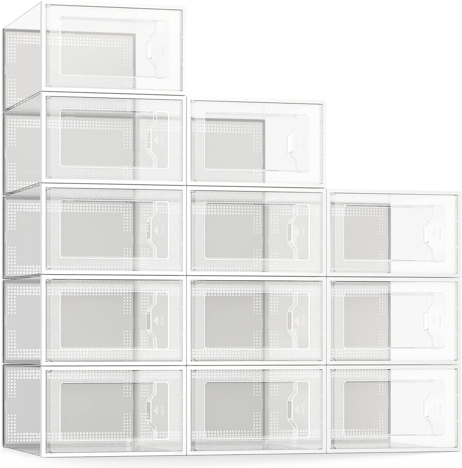 SEE SPRING Large 12 Pack Shoe Storage Box, Clear [...]