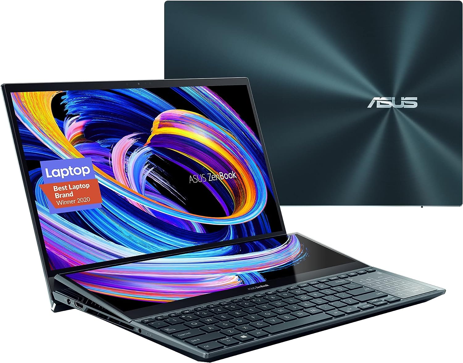 ASUS ZenBook Pro Duo 15 OLED UX582 Laptop, 15.6” OLED [...]