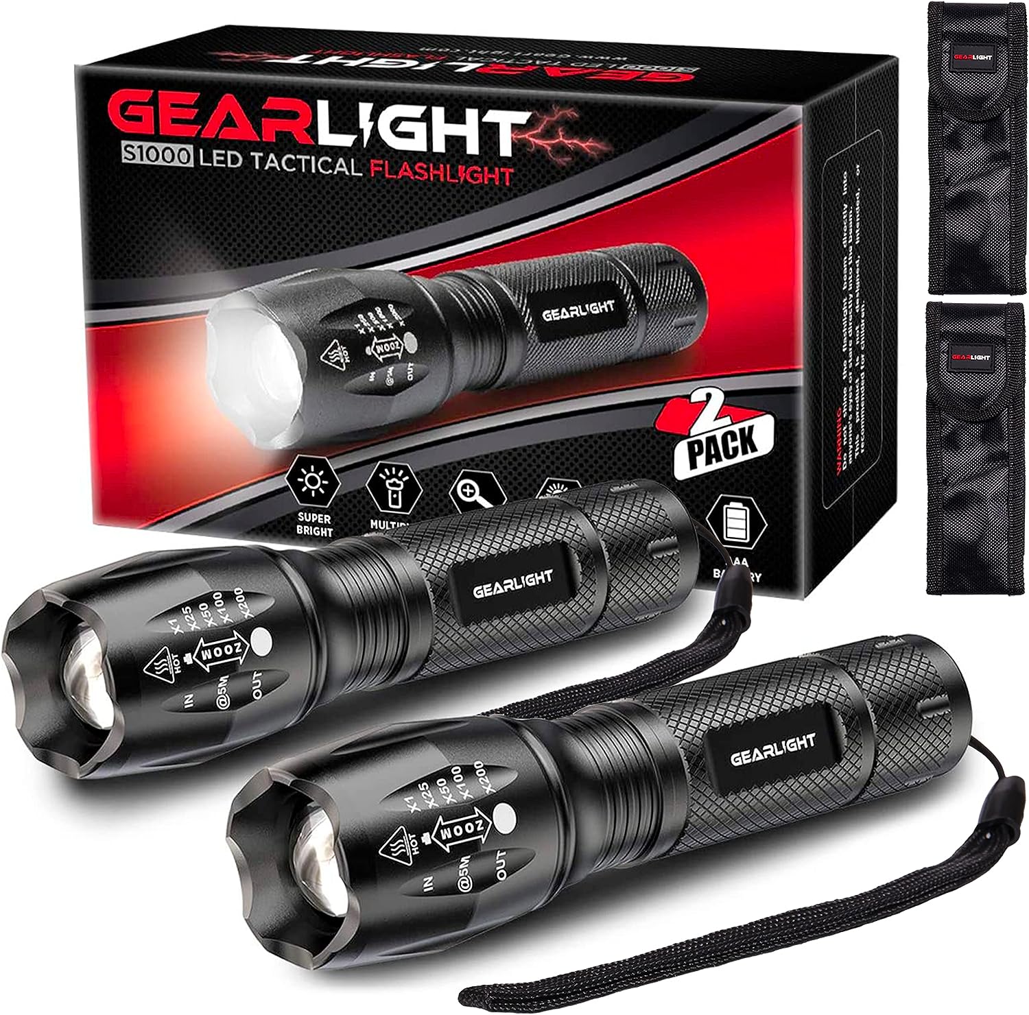 GearLight 2pack LED Flashlights High Lumens - Mini [...]