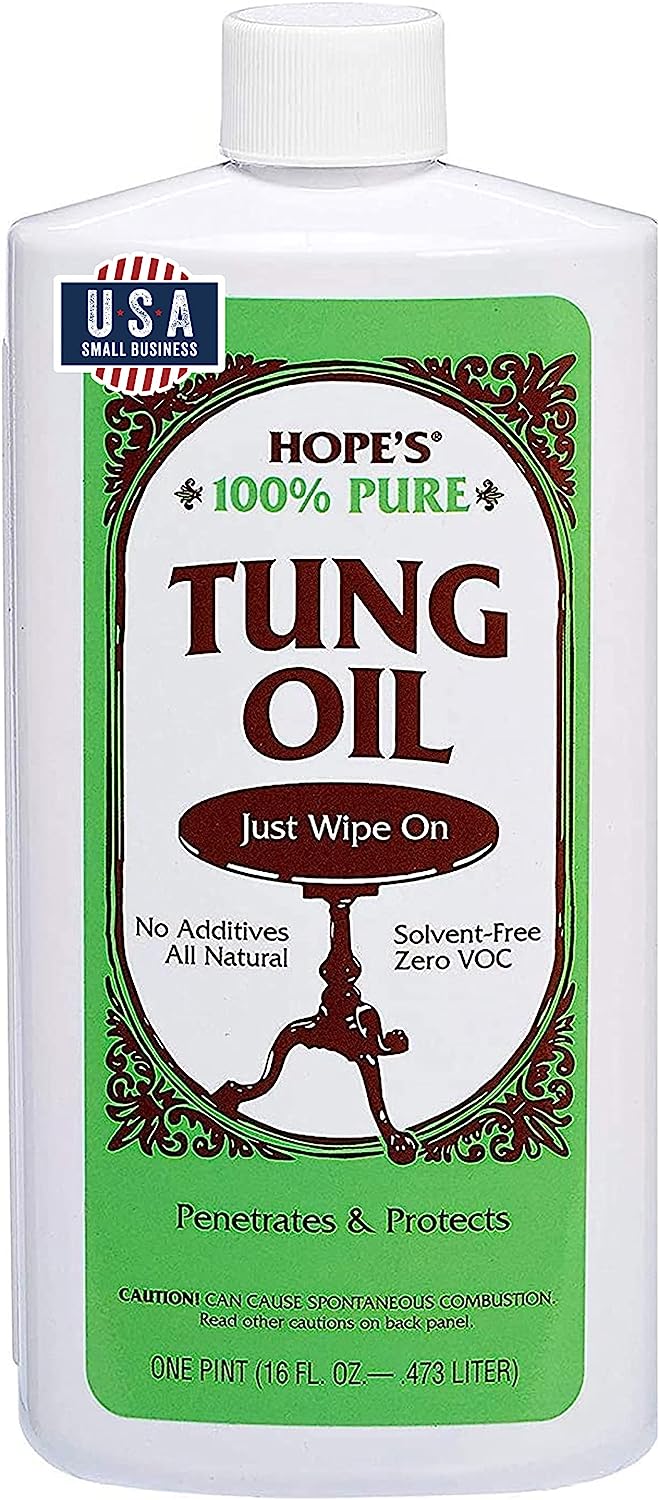HOPE'S 100% Pure Tung Oil, Waterproof Natural Wood [...]