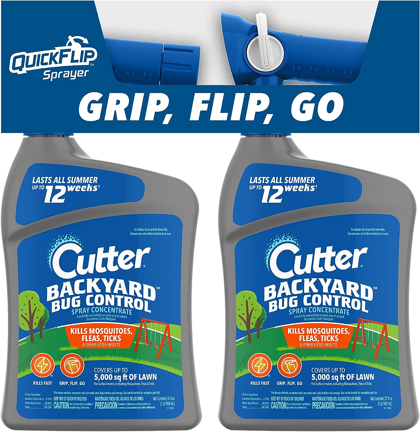 Cutter Backyard Ready To Use for Insects, 32 oz, Twin Pack