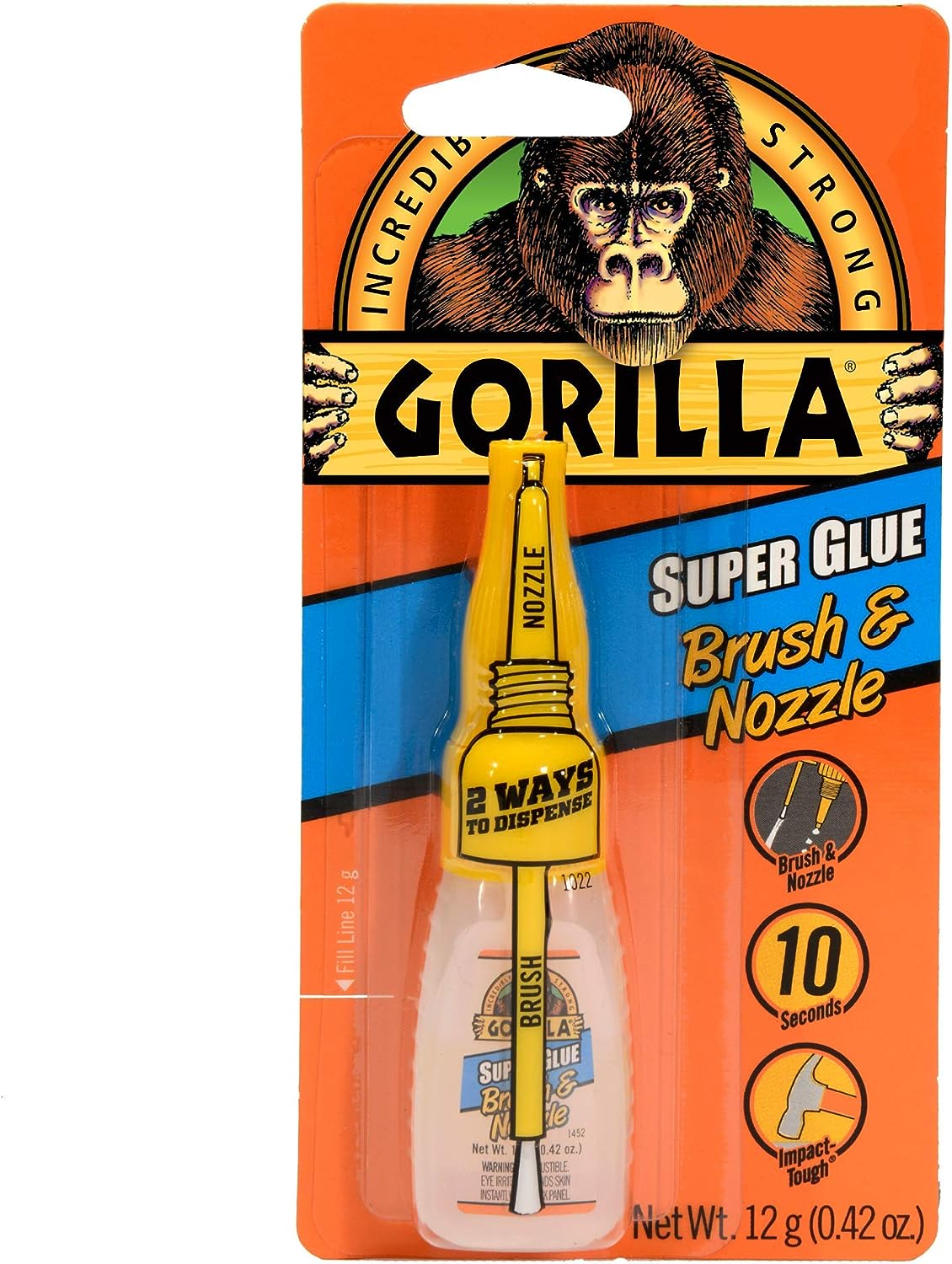 Gorilla Super Glue with Brush & Nozzle Applicator, 12 [...]