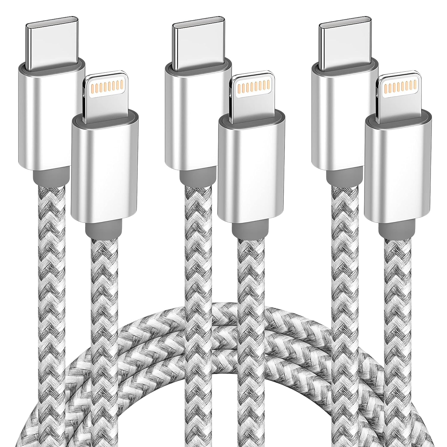 USB C to Lightning Cable 3Pack 6 FT Apple MFi [...]