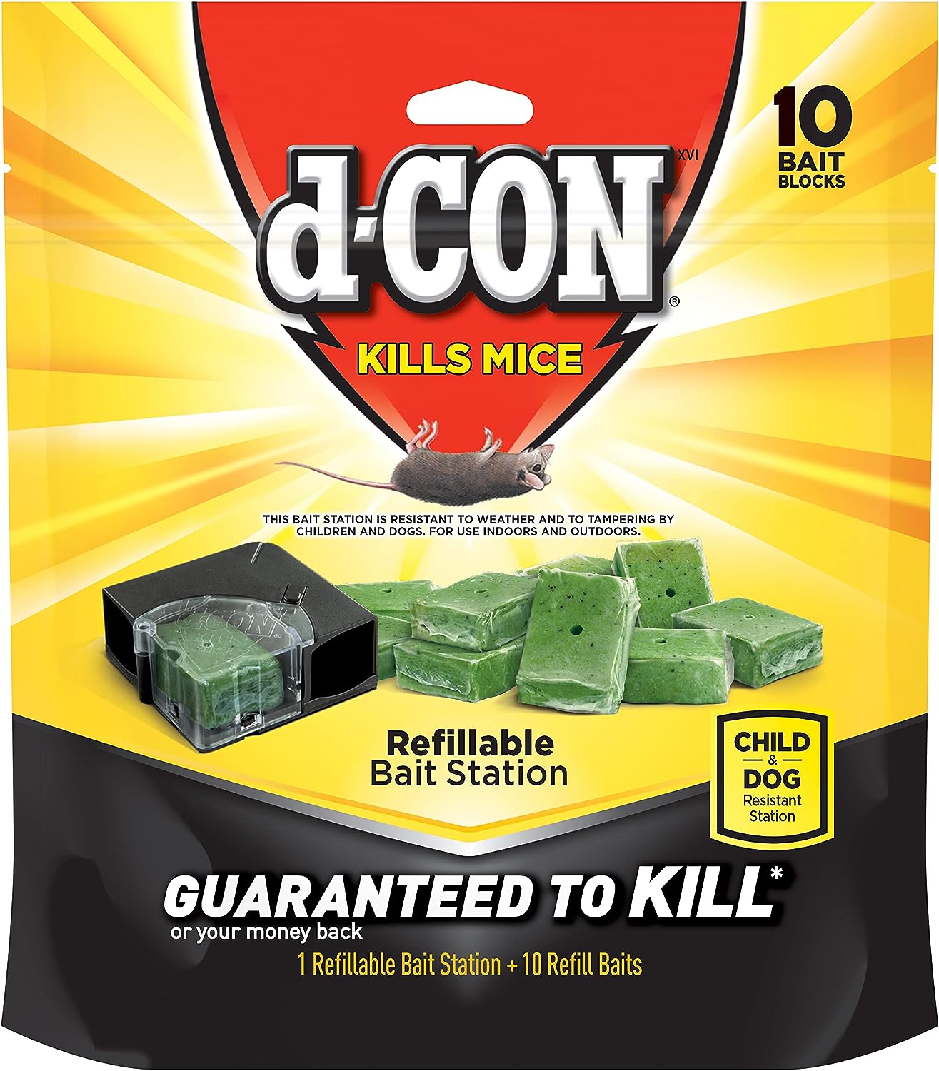 D-Con Refillable Corner Fit Mouse Poison Bait Station [...]