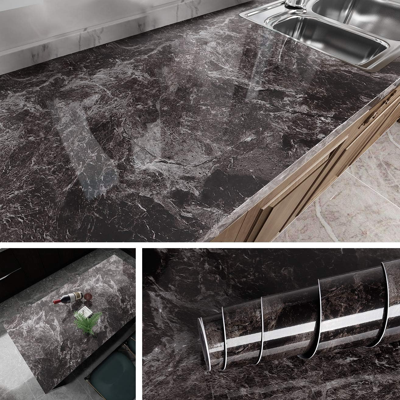 Livelynine 15.8x197 Inch Removable Marble Contact [...]