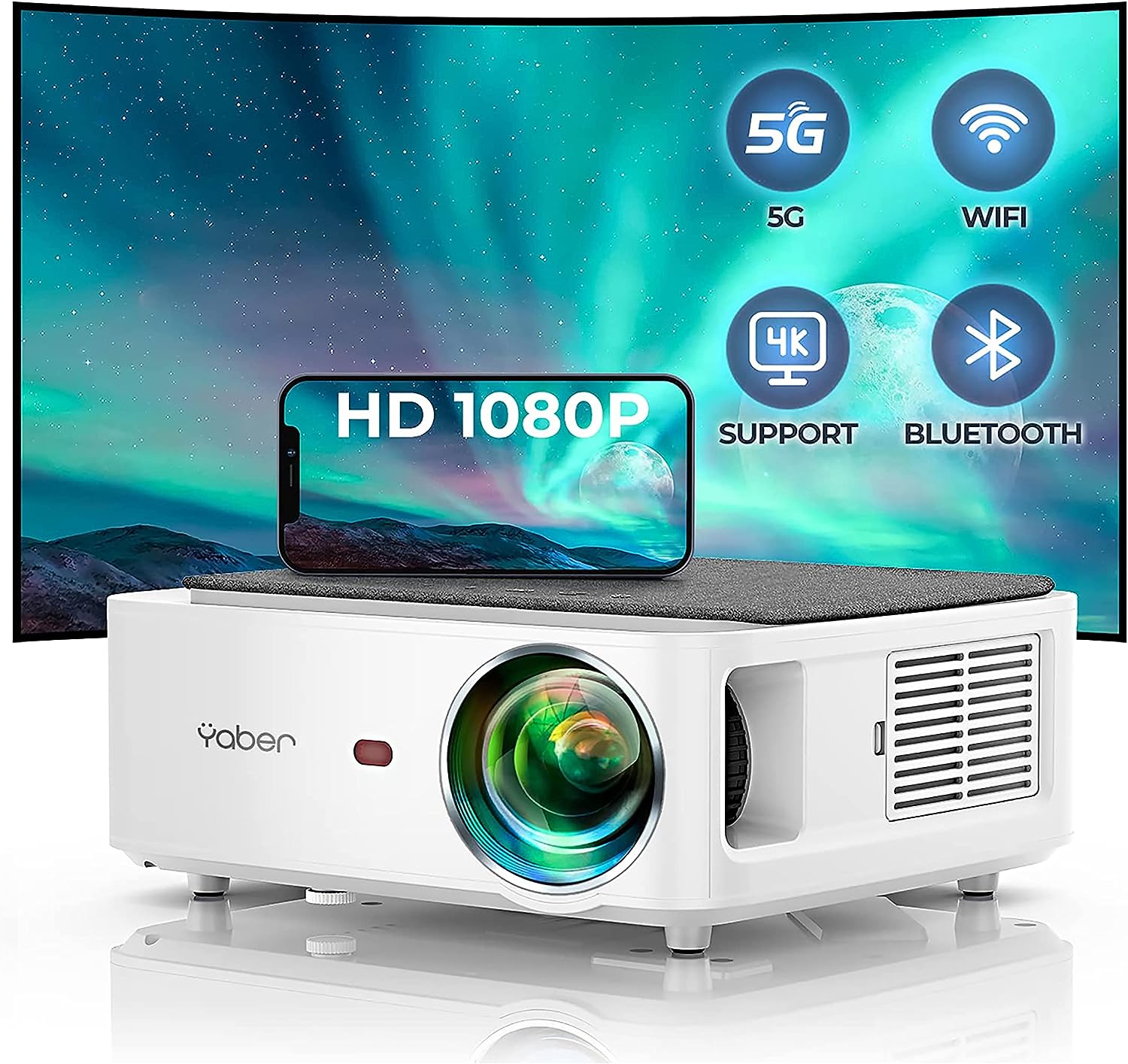 Projector with WiFi and Bluetooth, 13000L Outdoor [...]
