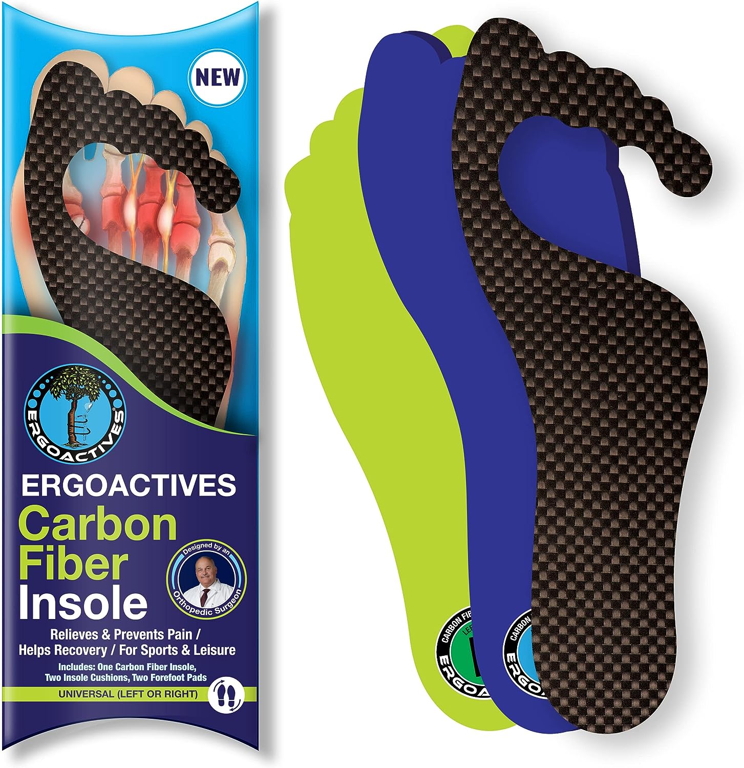 Miracle Carbon Fiber Insole Plus, Rigid with Padding [...]