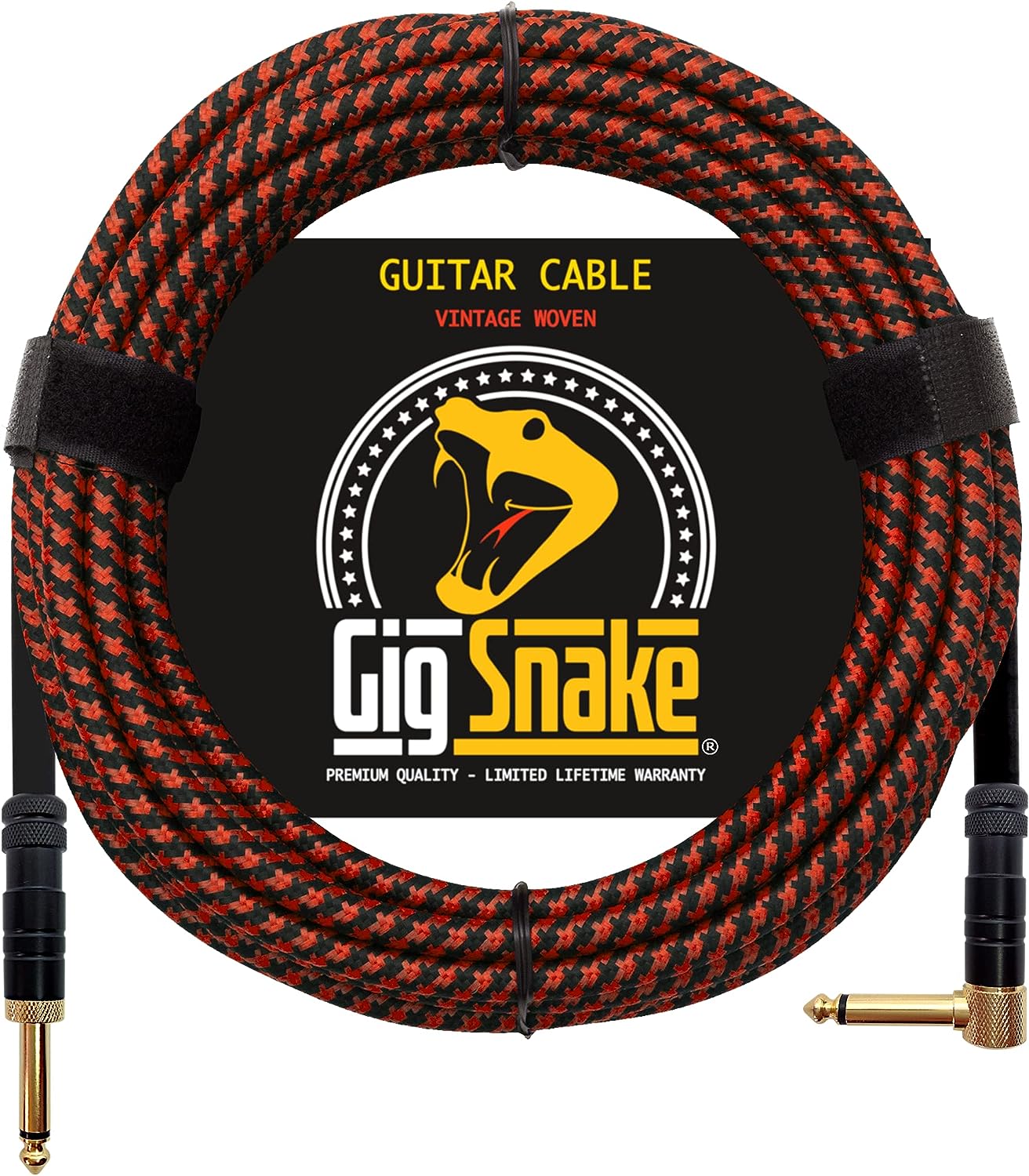 Guitar Cable 20 ft - 1/4 Inch Right Angle Red [...]