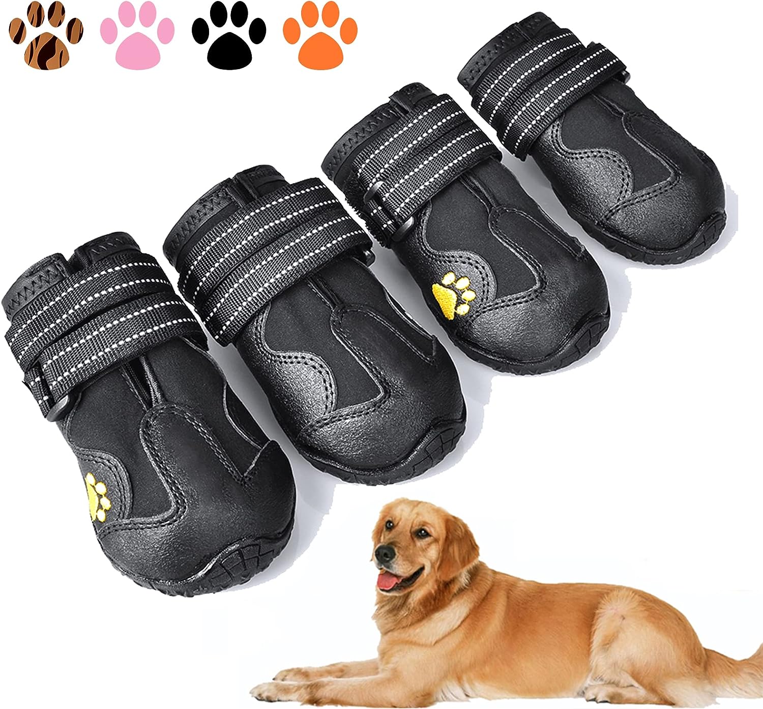 XSY&G Dog Boots,Waterproof Dog Shoes,Dog Booties with [...]