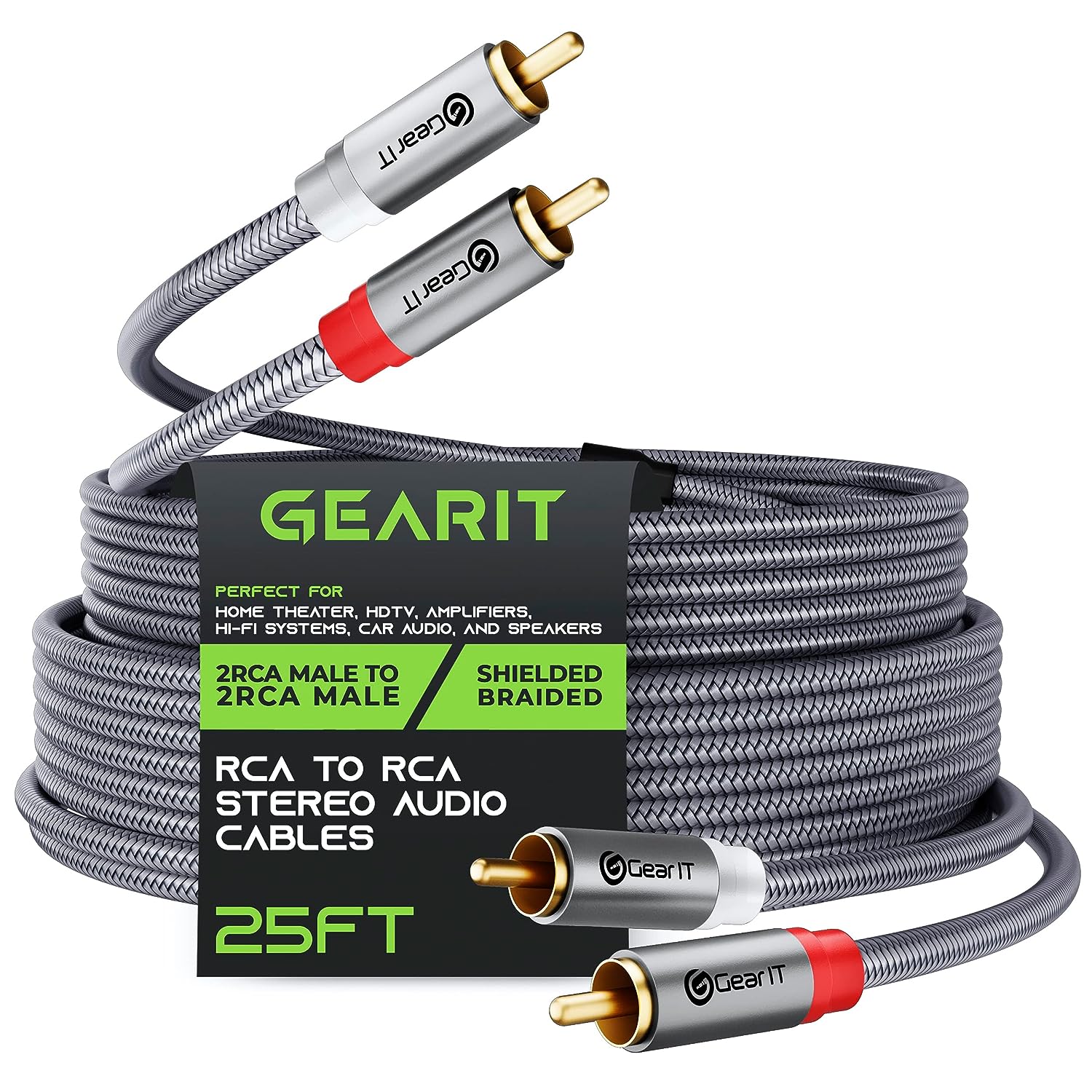 GearIT RCA Cable (25FT) 2RCA Male to 2RCA Male Stereo [...]