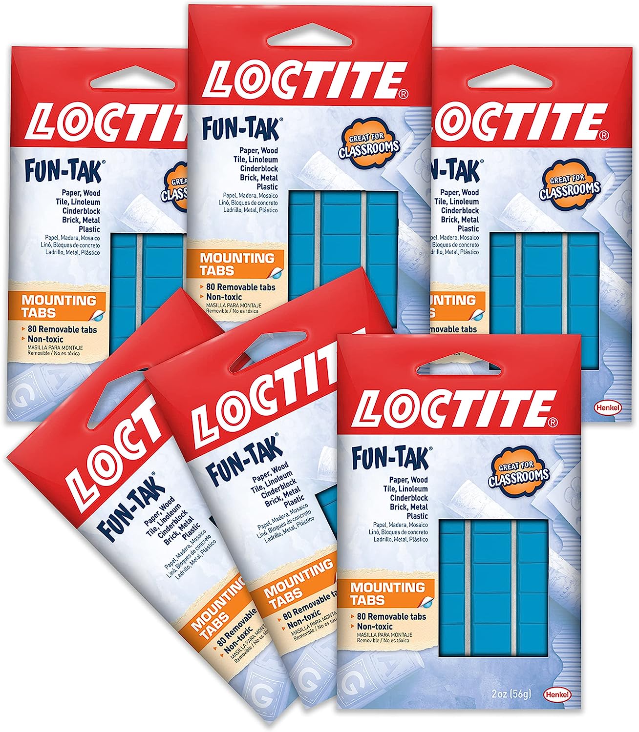 Loctite Fun-Tak Mounting Putty, 2, 6, Wallet