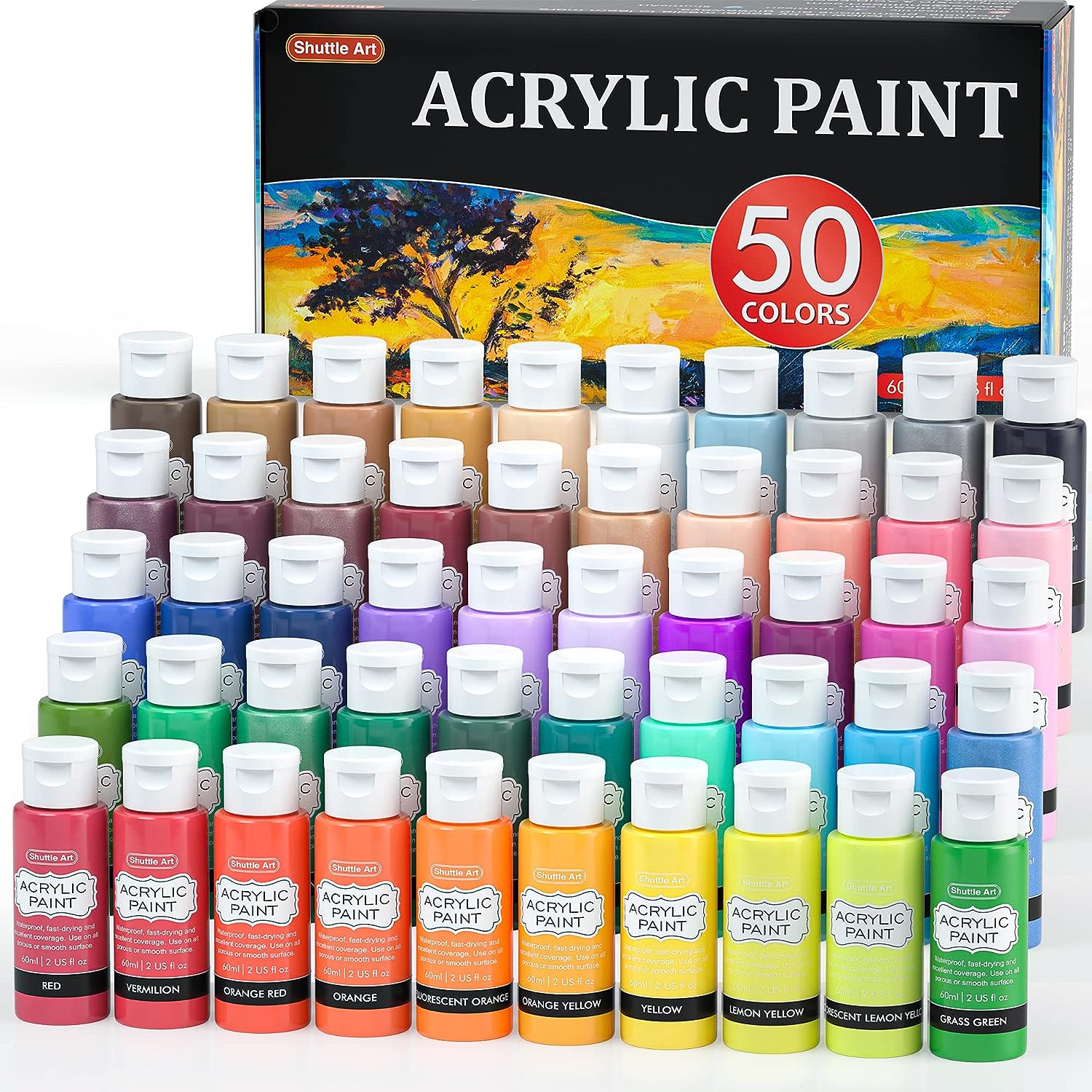 Shuttle Art Acrylic Paint, 50 Colors Acrylic Paint [...]