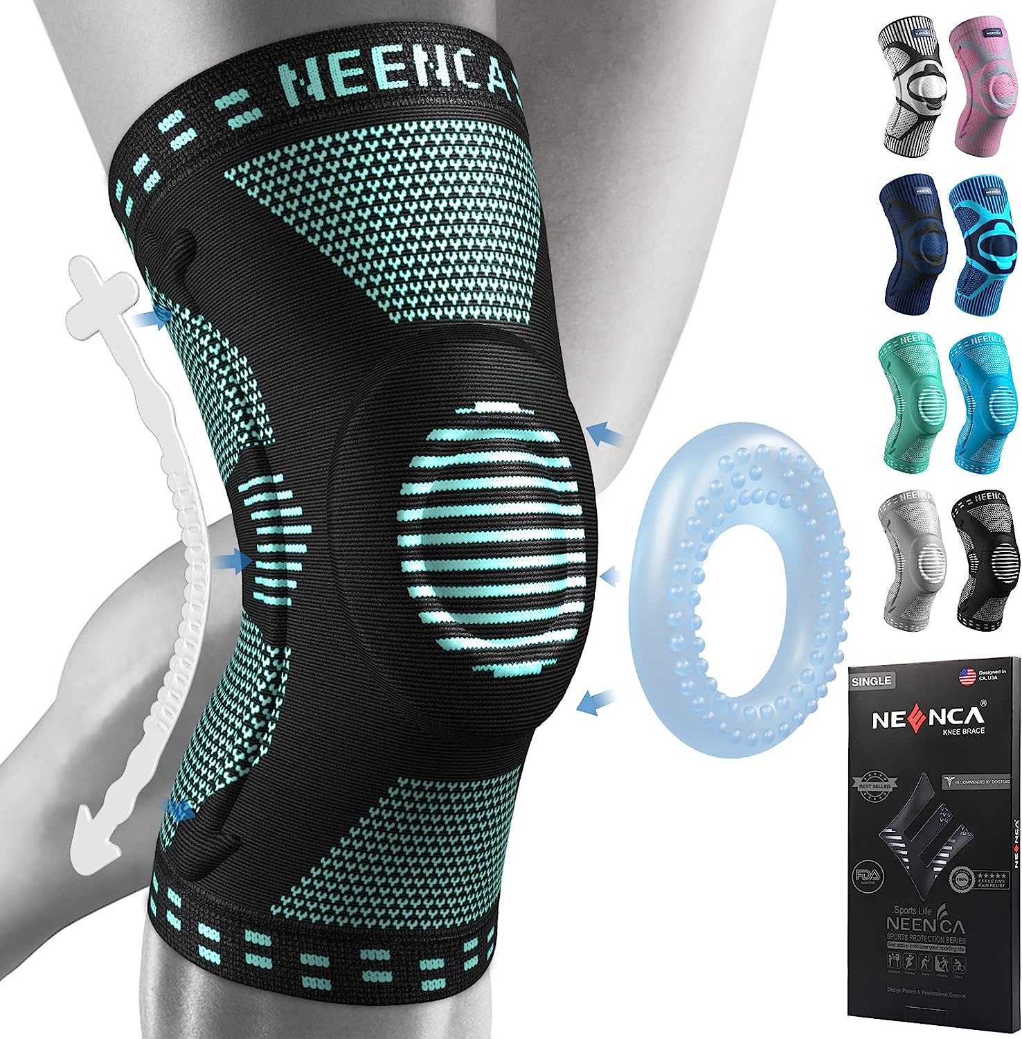 NEENCA Knee Braces for Knee Pain Relief, Compression [...]