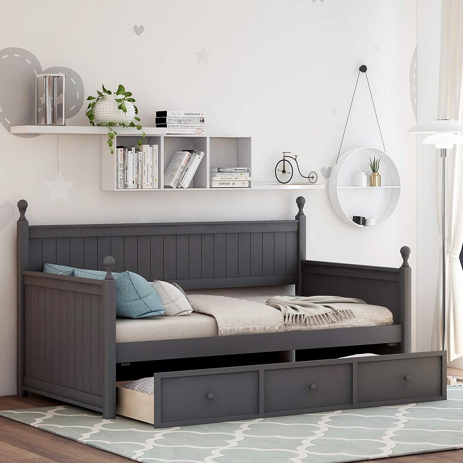 Wood Daybed with 3 Drawers, Solid Wood Daybed Twin [...]
