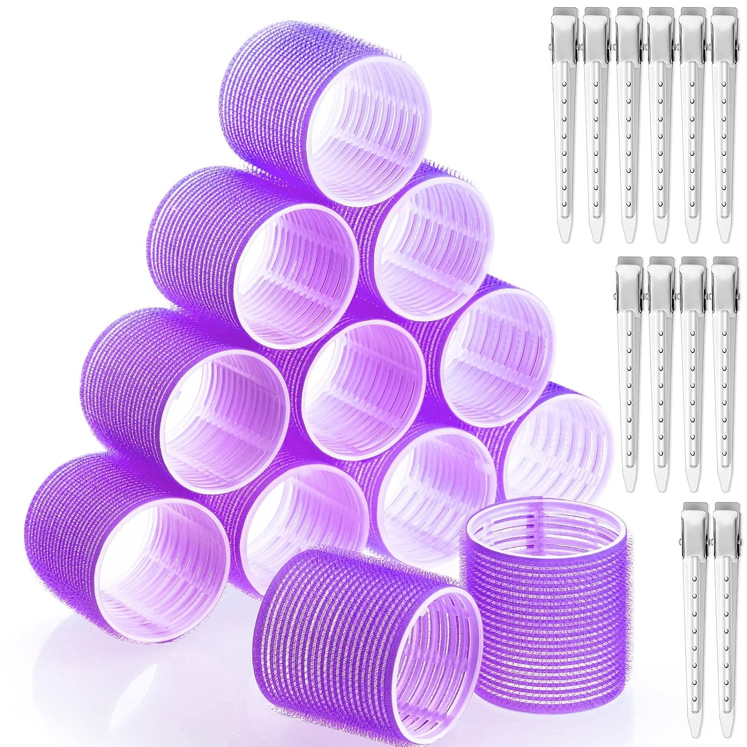 Jumbo Hair Curlers Rollers, 24Pcs Set with 12 Hair [...]