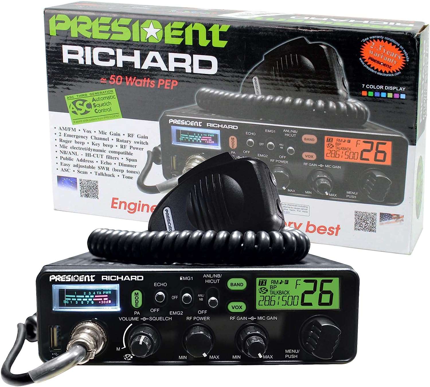 President Richard 10 Meter Ham Radio, 50W PEP
