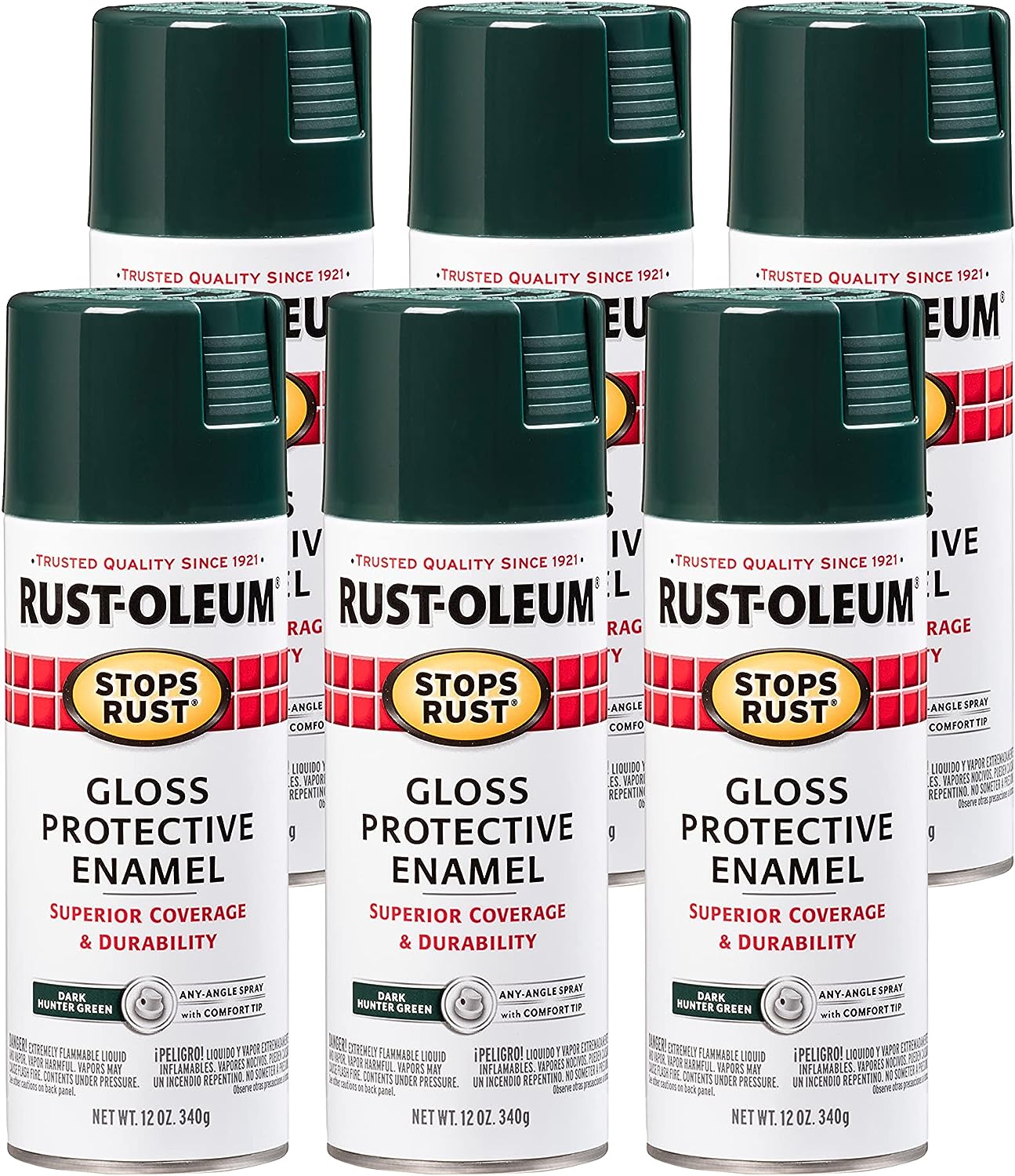 Rust-Oleum 7733830-6PK Stops Rust Spray Paint, 12 oz, [...]