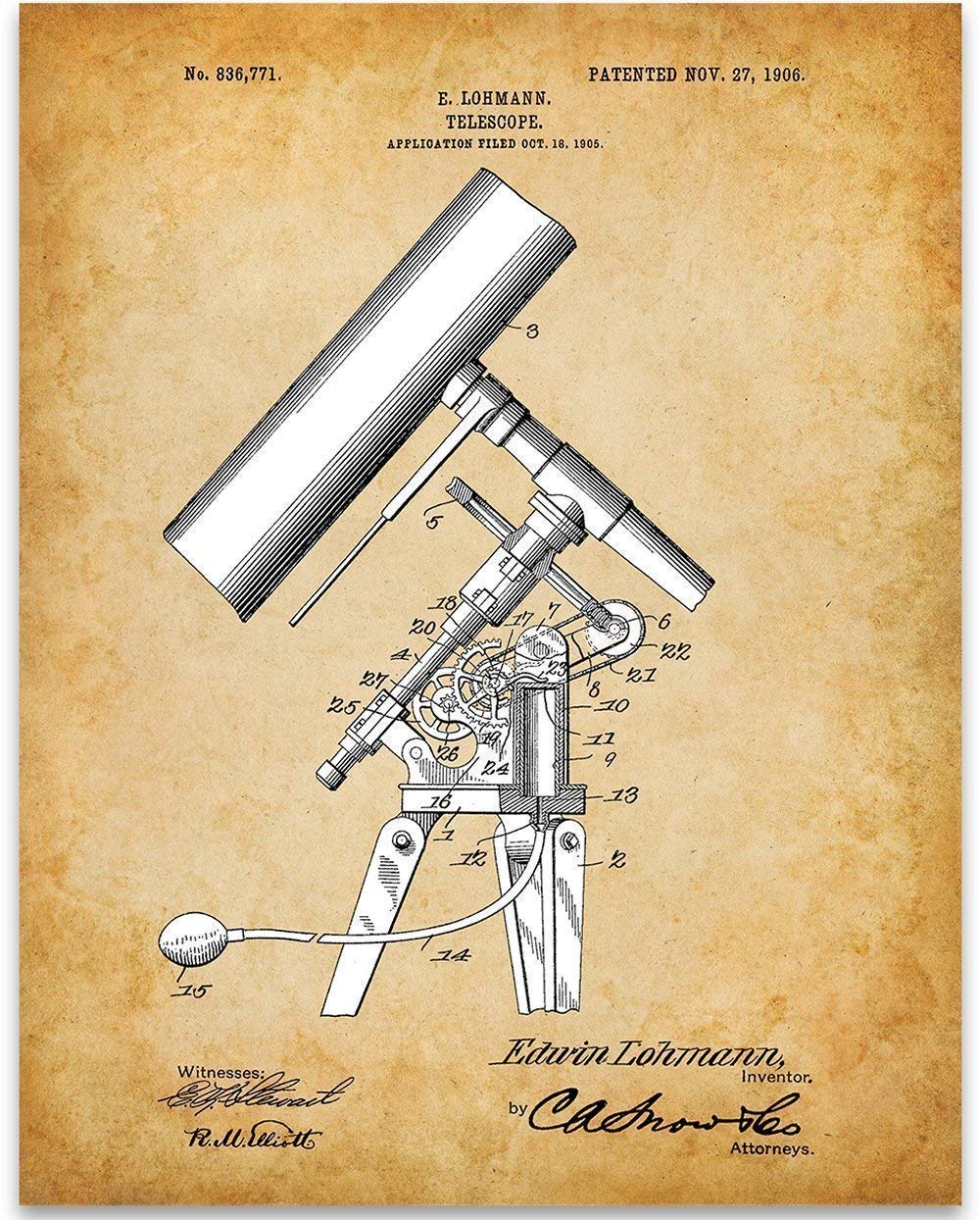 Antique Telescope on Equatorial Mount Patent - Great [...]