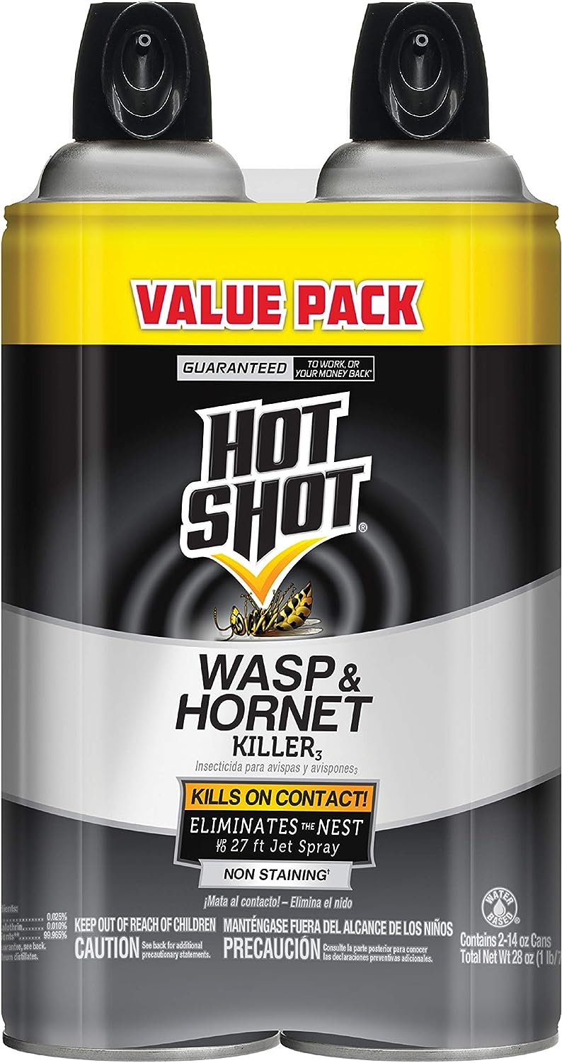 Hot Shot Wasp & Hornet Killer Spray (2 Pack), [...]