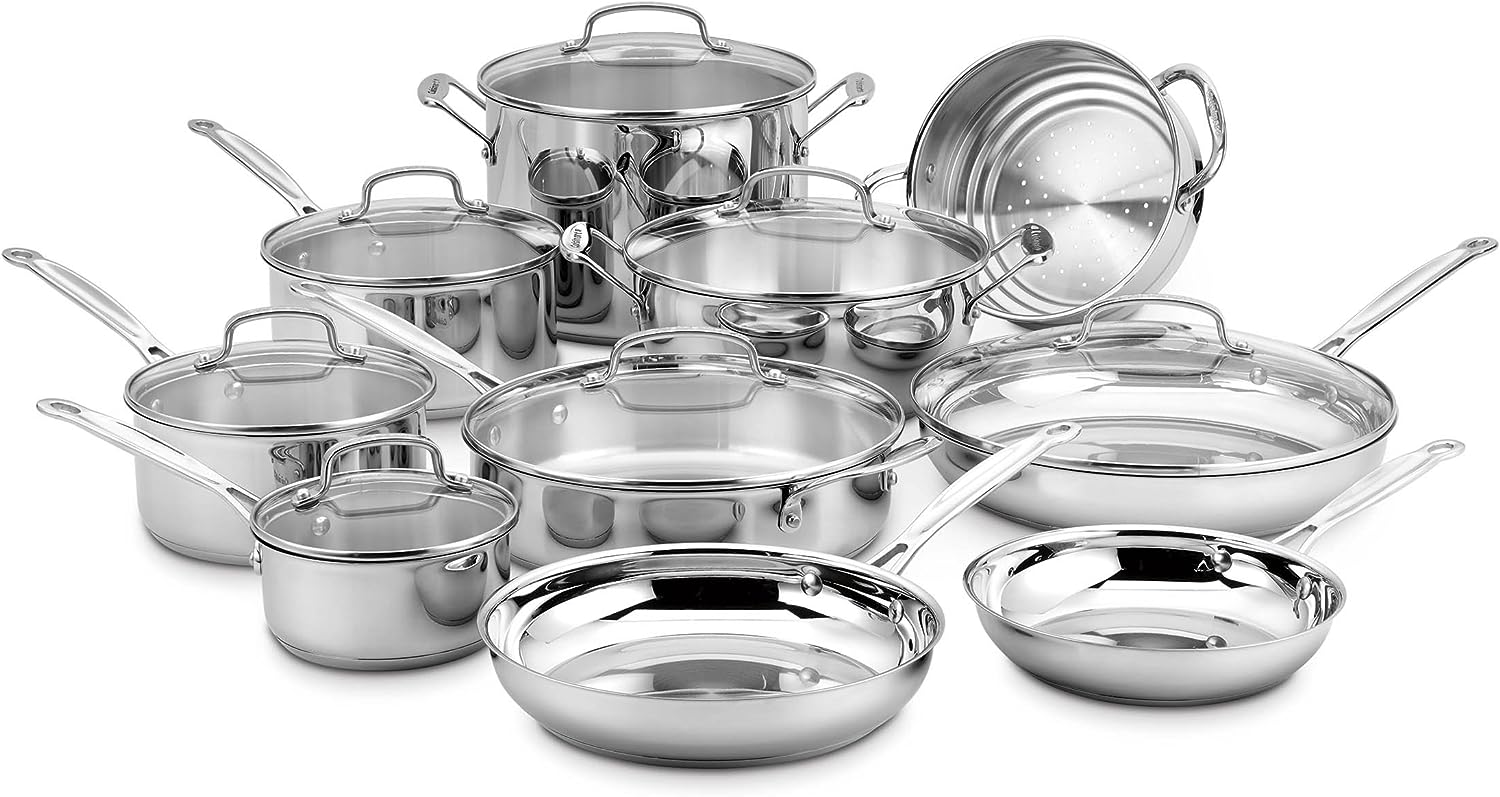 Cuisinart 17-Piece Cookware Set, Chef's Classic Steel [...]