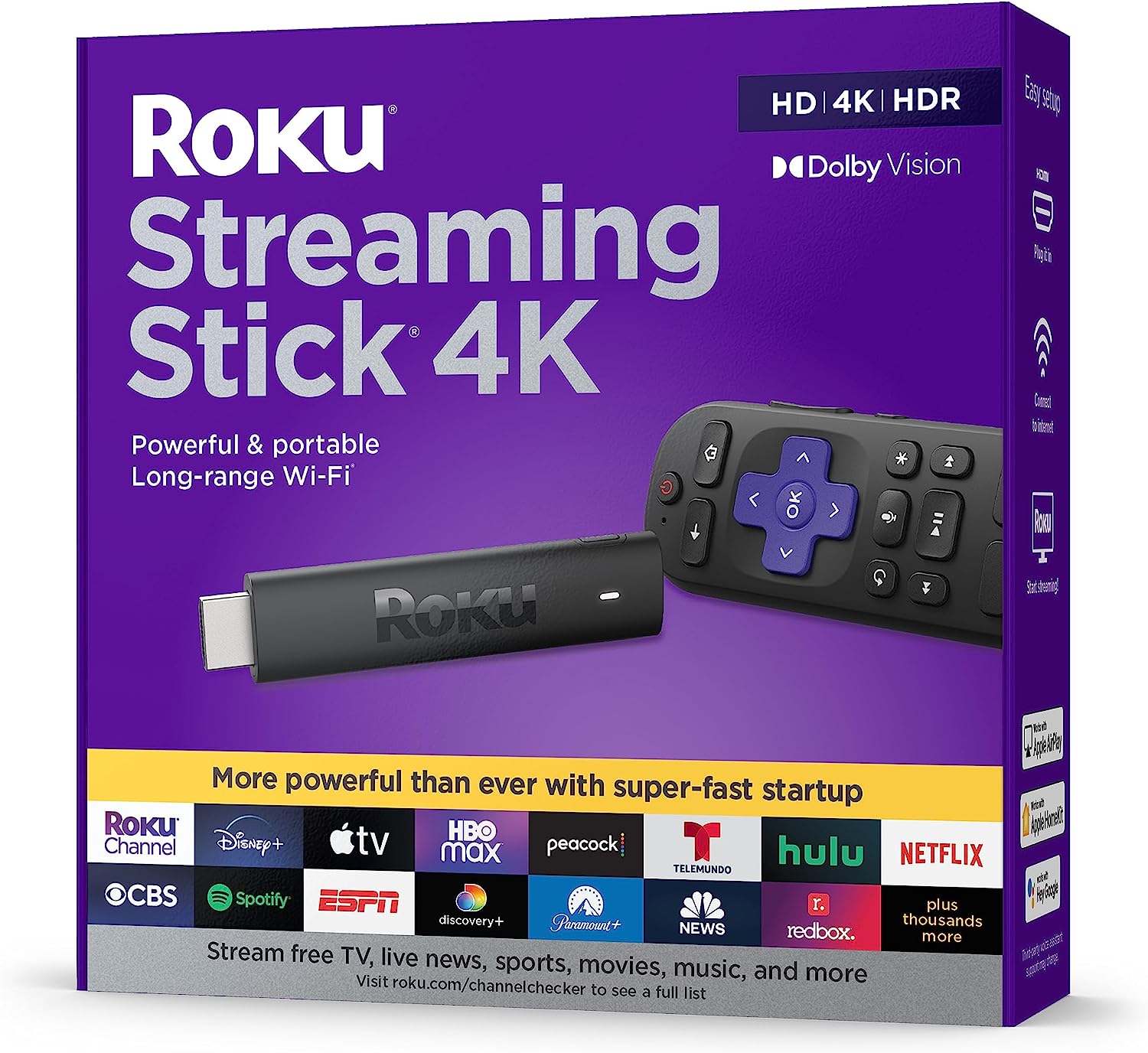Roku Streaming Stick 4K | Portable Roku Streaming [...]