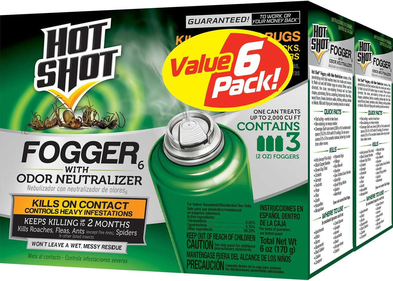 Hot Shot Fogger With Odor Neutralizer, Kills Roaches, [...]
