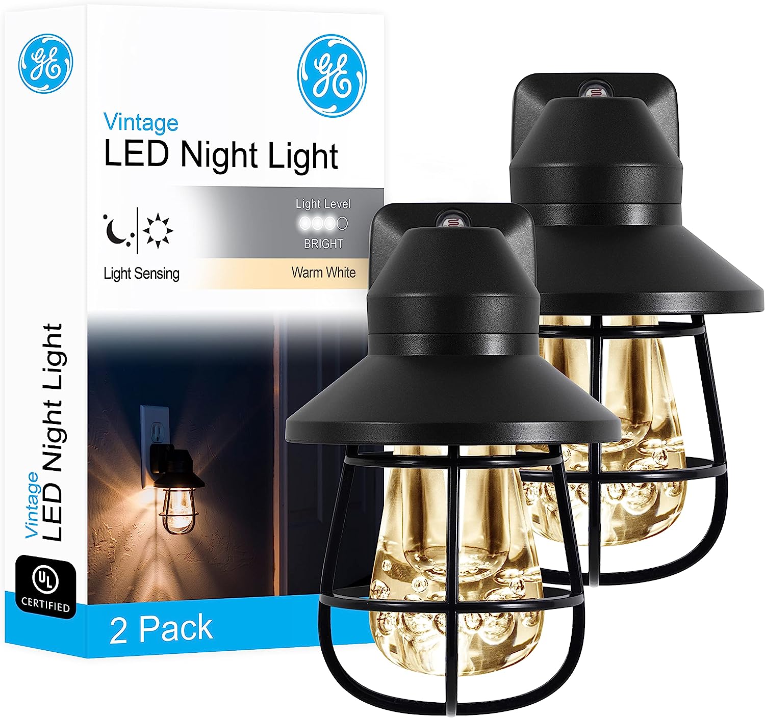 GE LED Vintage Night Light, Plug-in, Dusk-to-Dawn, [...]