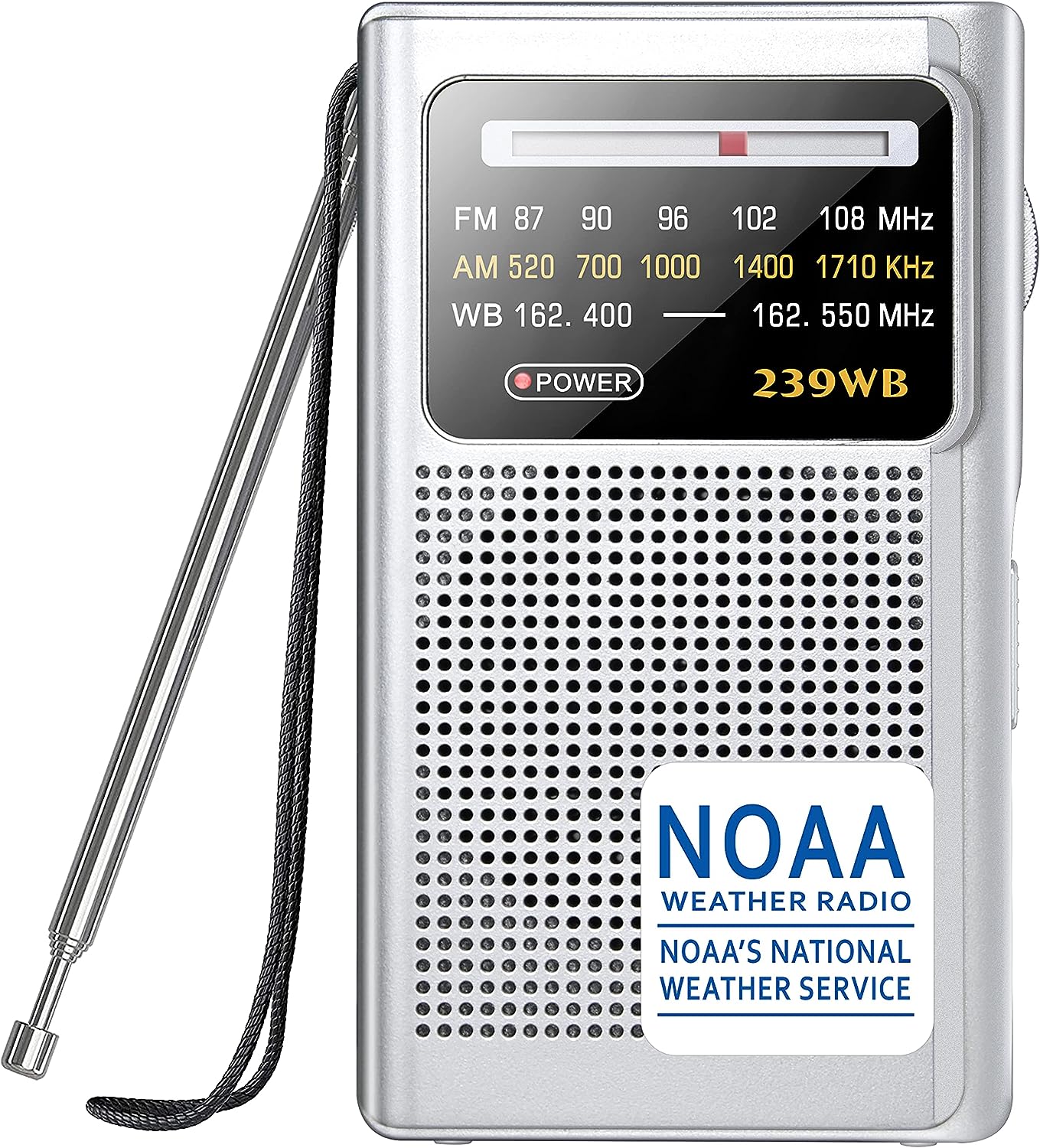 Greadio NOAA Weather Radio, AM/FM Battery Operated [...]