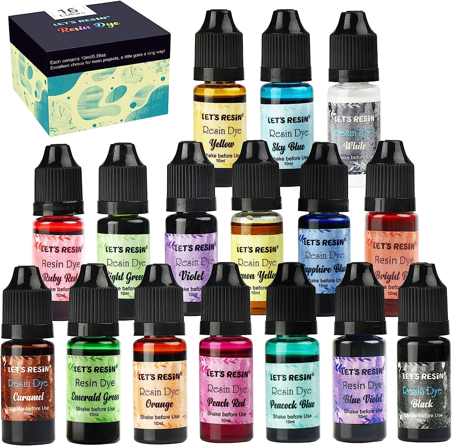 16 Color Liquid Epoxy Resin Dye,Concentrated Epoxy [...]