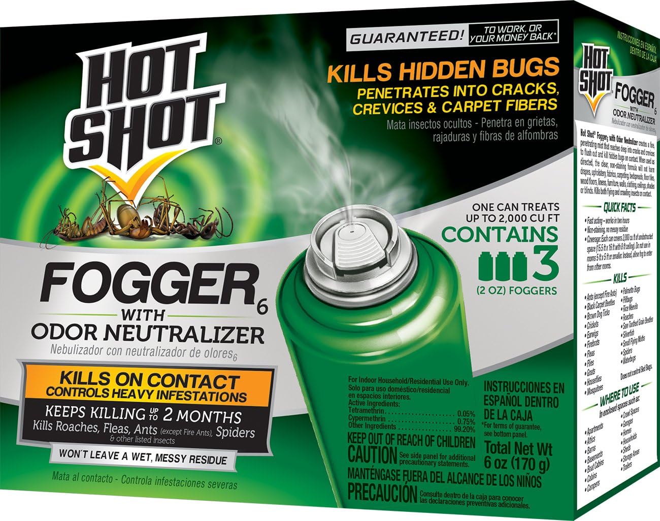 Hot Shot Pest Control Fogger, Kills Roaches, Ants, [...]