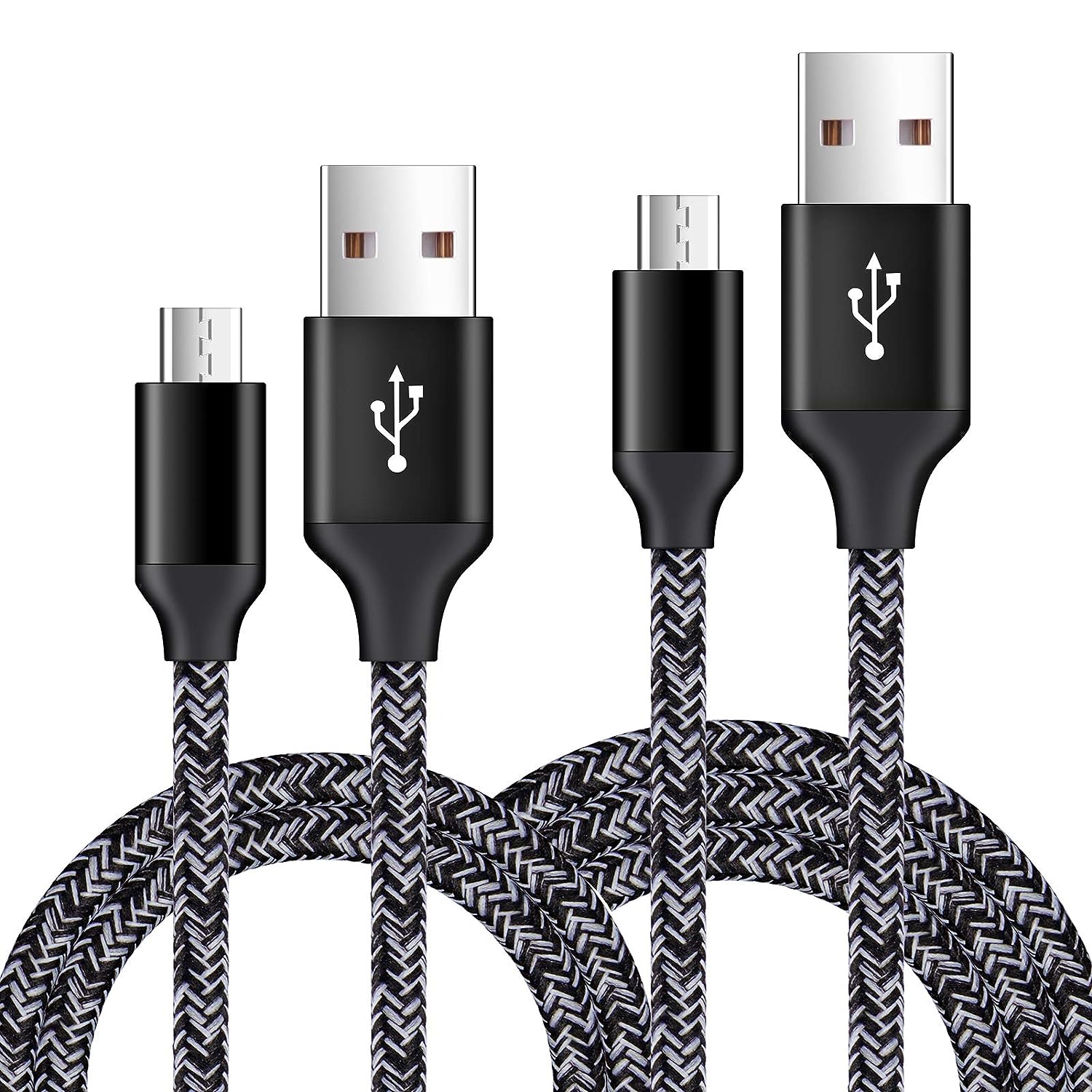 Short Micro USB Cable 2-Pack, 1.6+3FT Phone Charger [...]
