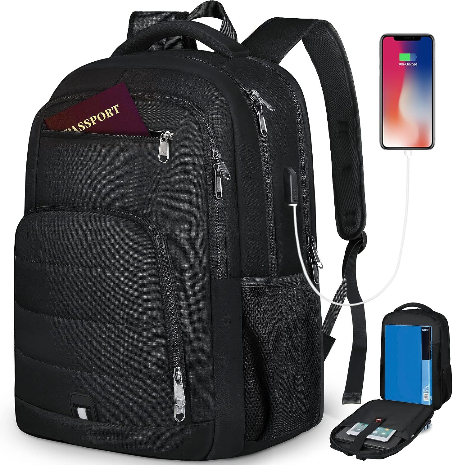RAINSMORE Laptop Backpack 17 Inch Large Travel [...]