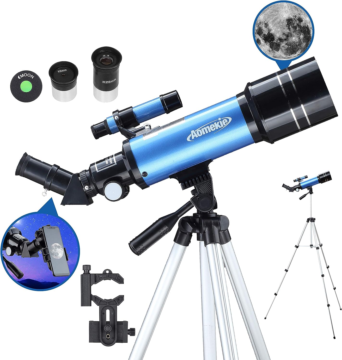AOMEKIE Telescopes for Kids with K6/25 Eyepieces [...]