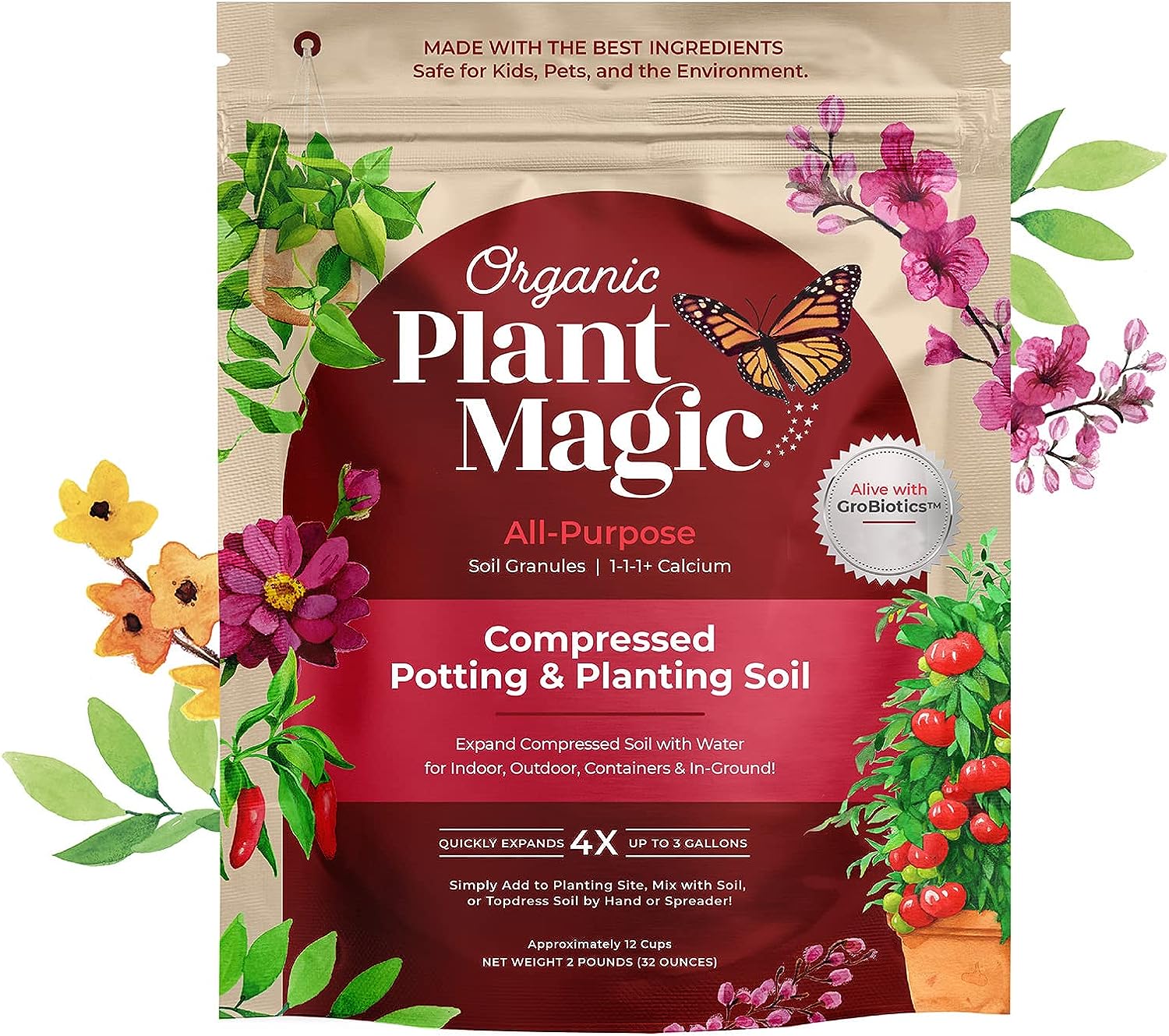 Compressed Organic Potting Soil for Garden, Plants & [...]