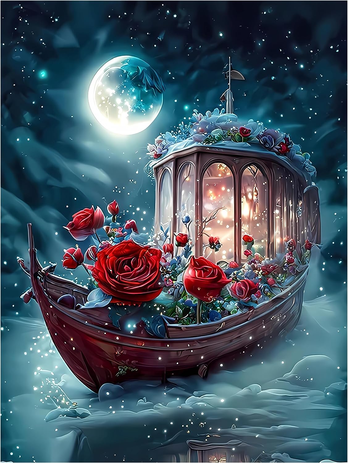 Buewutiry Rose Boat Diamond Painting Kits for Adults, [...]