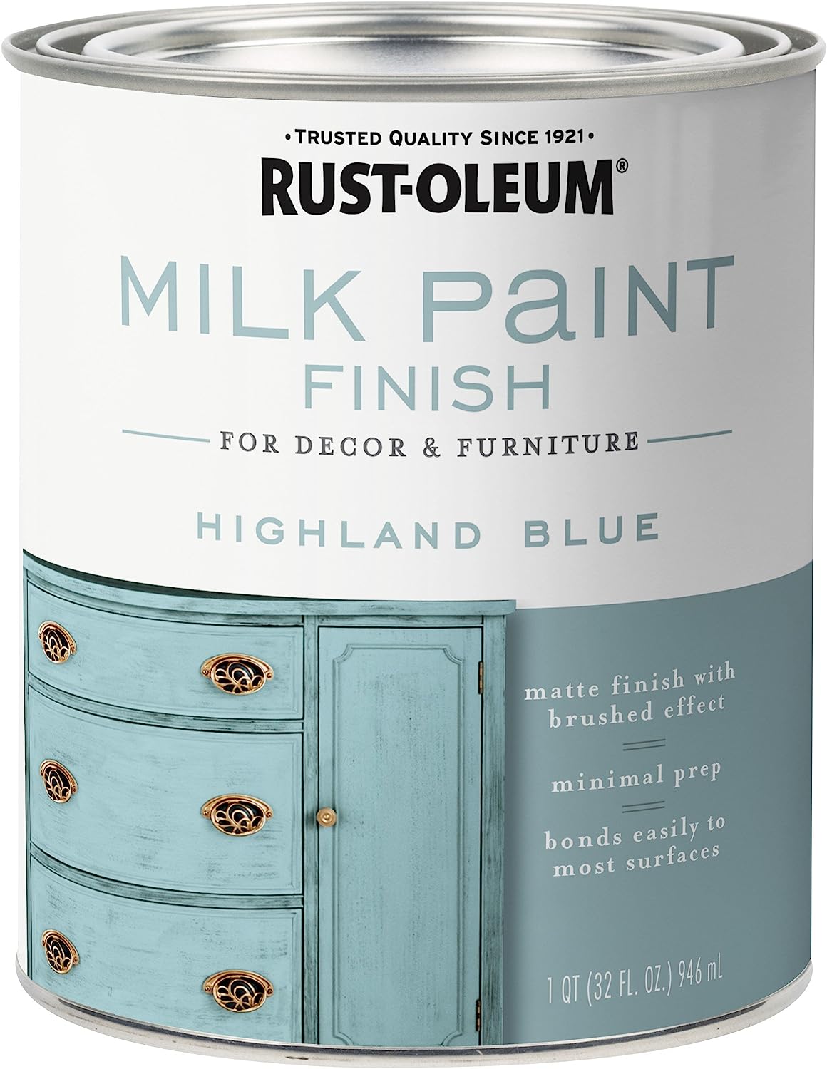 Rust-Oleum 331050 Milk Paint Finish, Quart, Highland [...]