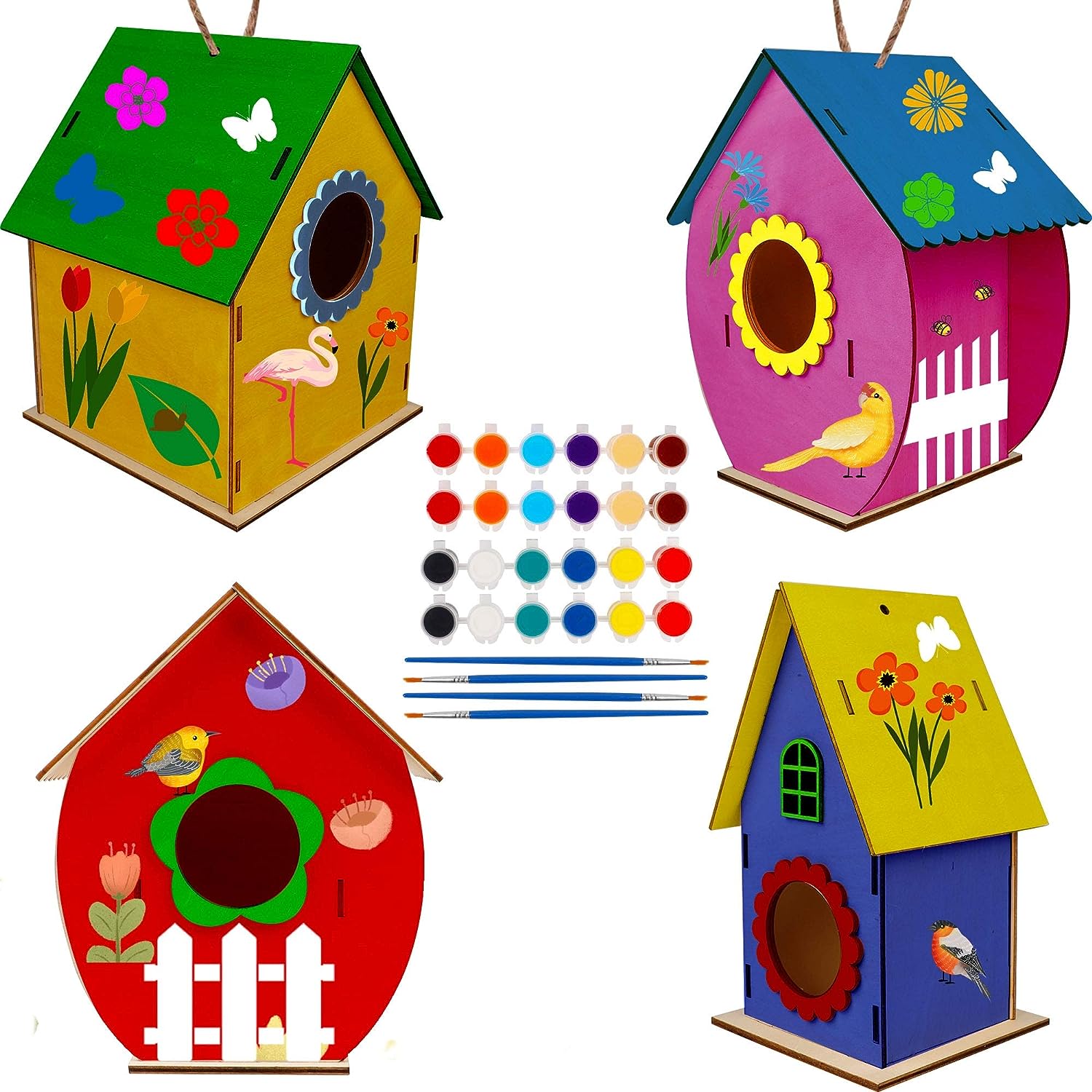 Glintoper Art Craft Wood Toys for Kids, 4 Pack DIY [...]