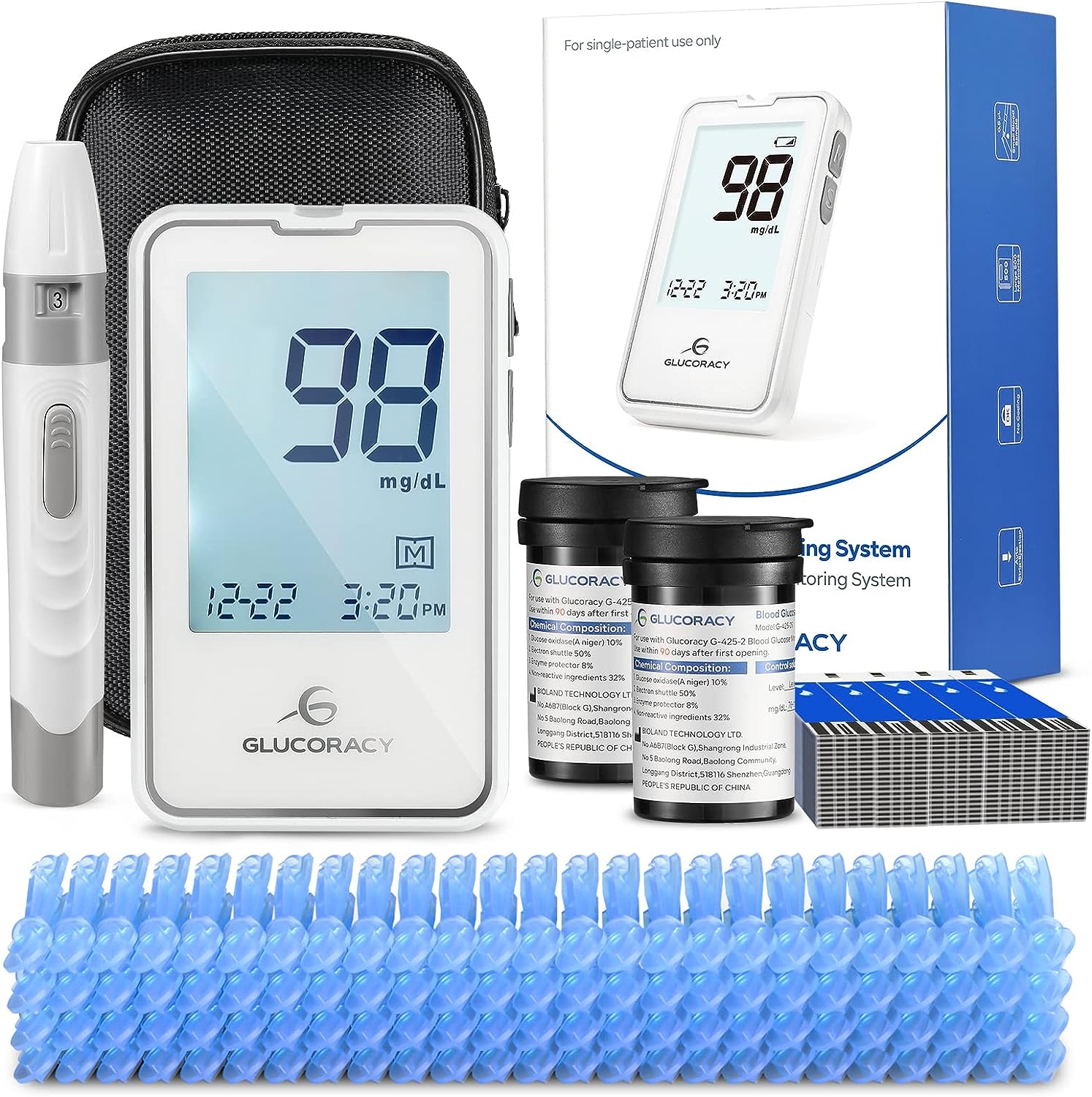 Glucoracy G-425-2 Blood Glucose Monitor Kit, Blood [...]