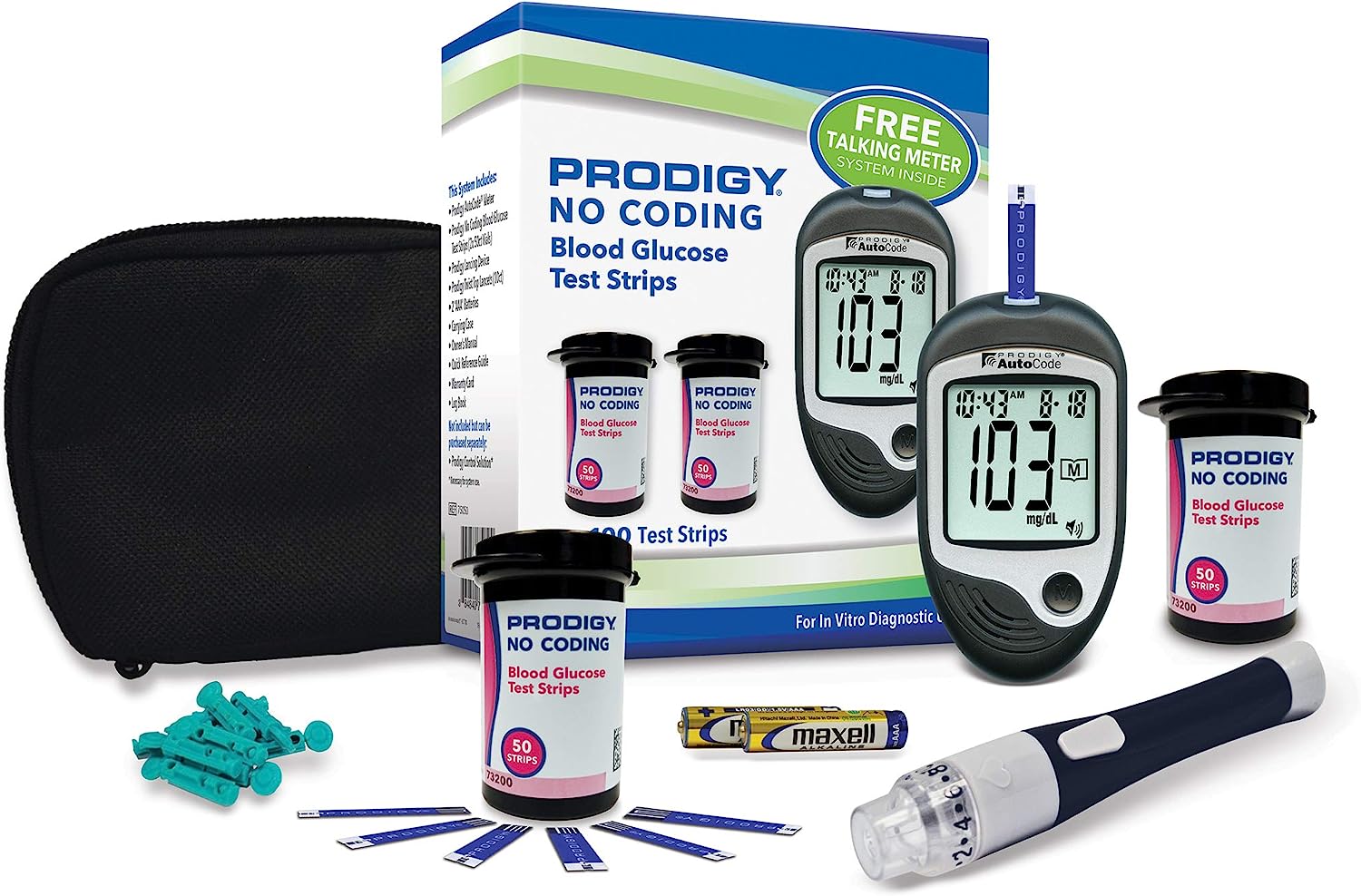 Prodigy Glucose Monitor Kit - Includes Prodigy Meter, [...]