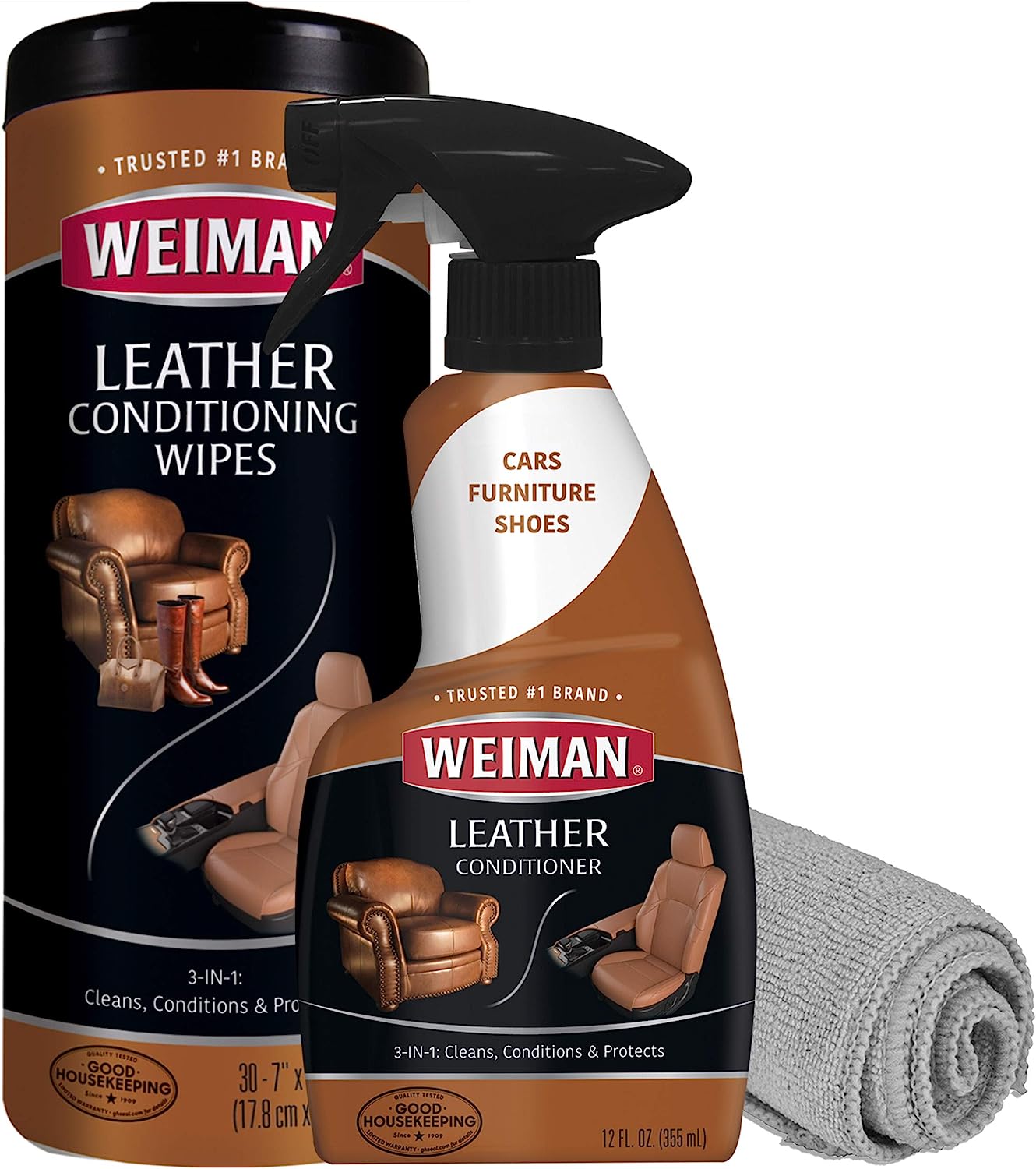 Weiman Leather Cleaner & Conditioner Care Kit | [...]