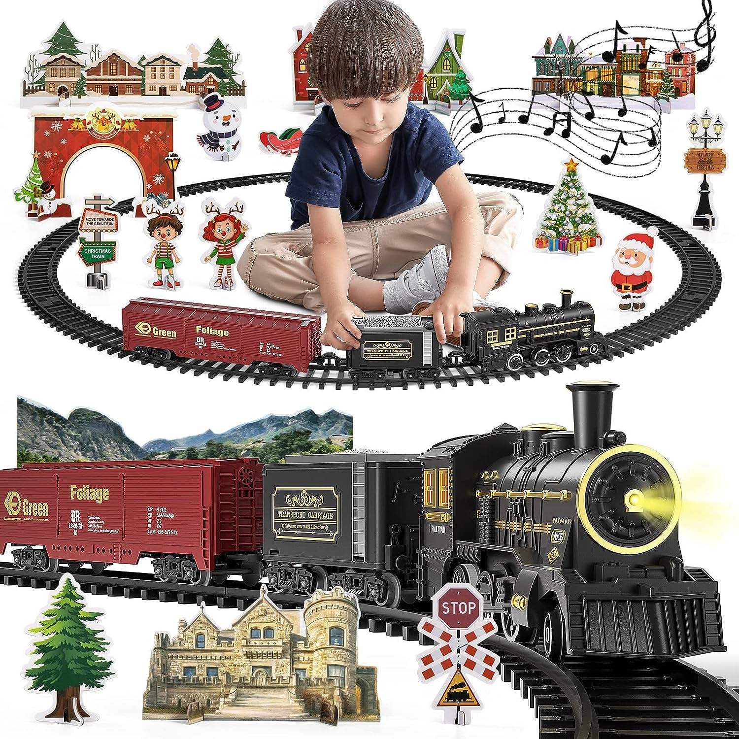 Locomoto Train Set - Electric Train Toys w/Smoke, [...]