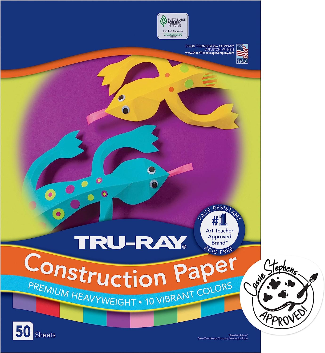 Tru-Ray Construction Paper, 10 Vibrant Colors, 9