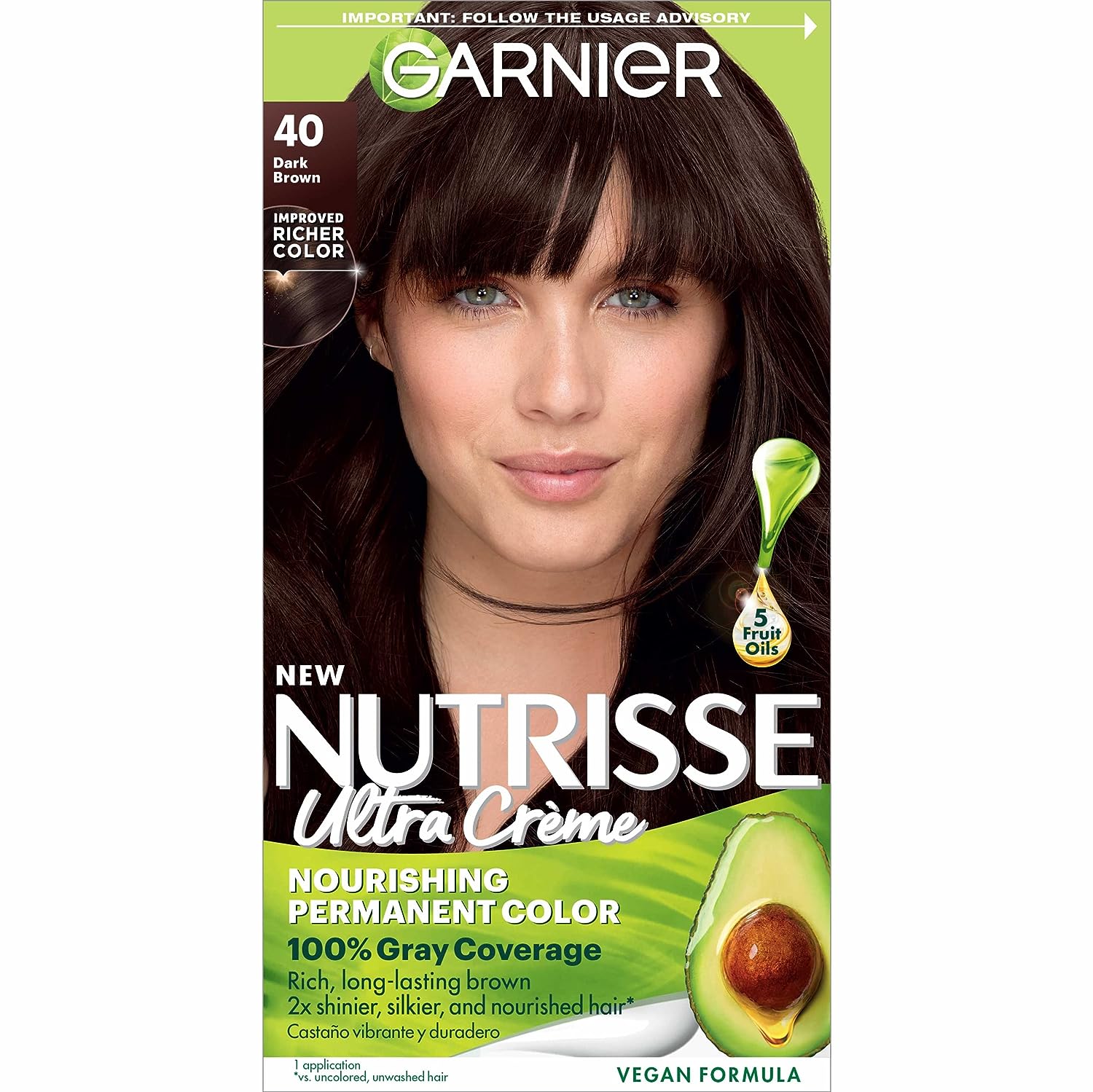 Garnier Hair Color Nutrisse Nourishing Creme, 40 Dark [...]