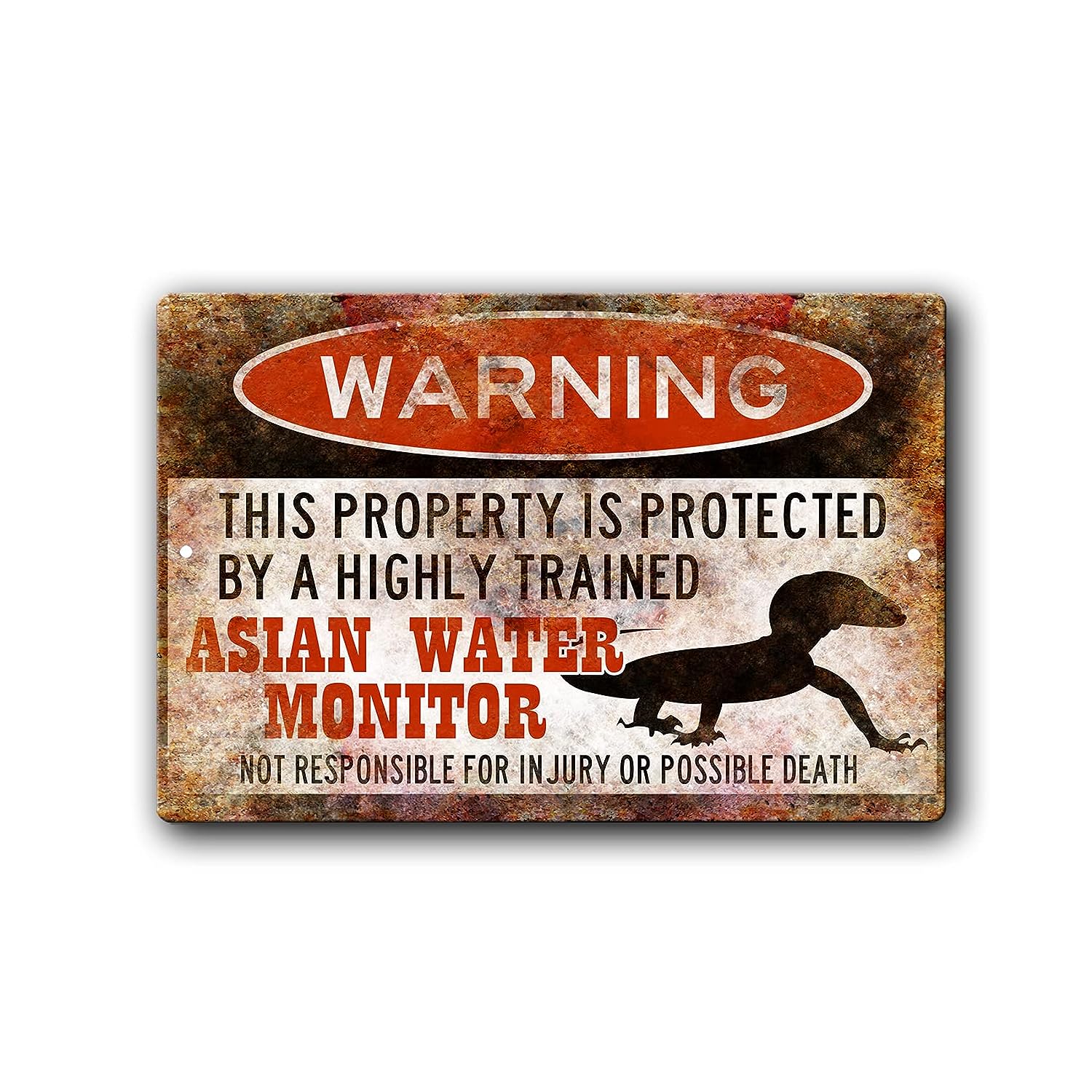 Asian Water Monitor Warning Sign, Funny small Pet [...]