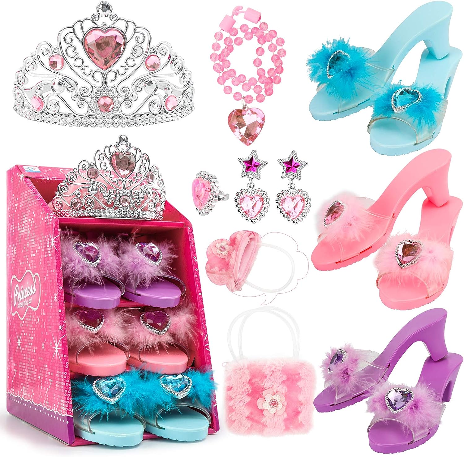 Jaolex Princess Toddler Dress Up Shoes Pretend Play [...]